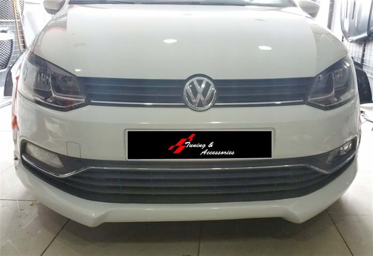 Polo Mk5 FL Rieger Model Front Lip Raw Surface Vacuum Plastic  2014-2017 mk5 fl