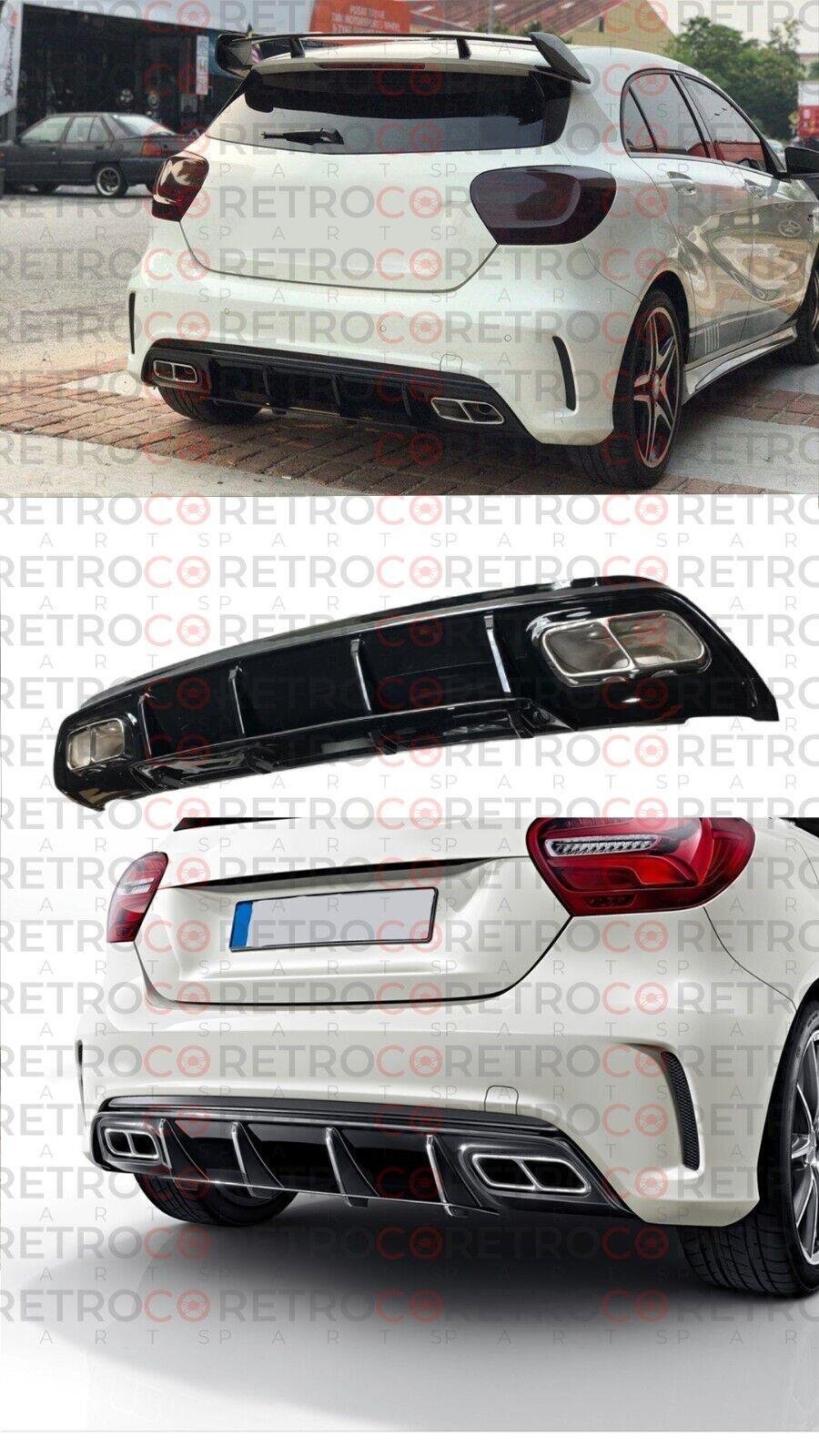 Rear Diffuser Lip Spoiler Fit For Mercedes W176 A200 A250 A45 2016-2018