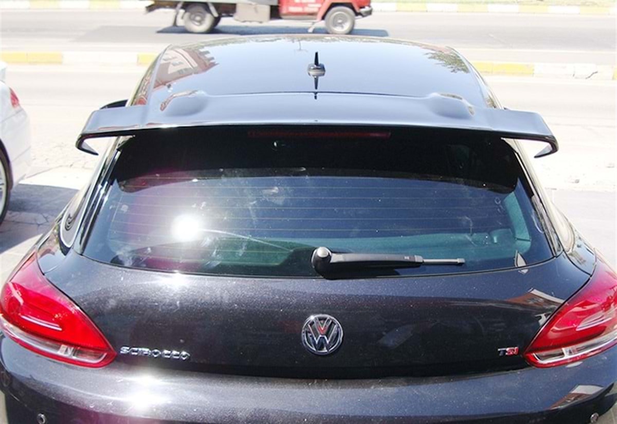 Scirocco R Cup Roof Spoiler Spoiler Primered Fiberglass  2008-2013 mk3