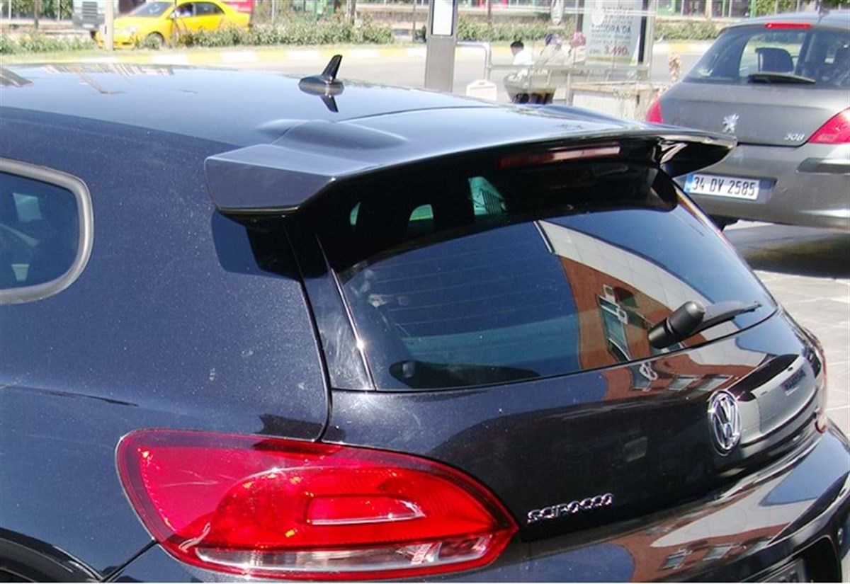Scirocco R Cup Roof Spoiler Spoiler Primered Fiberglass  2008-2013 mk3