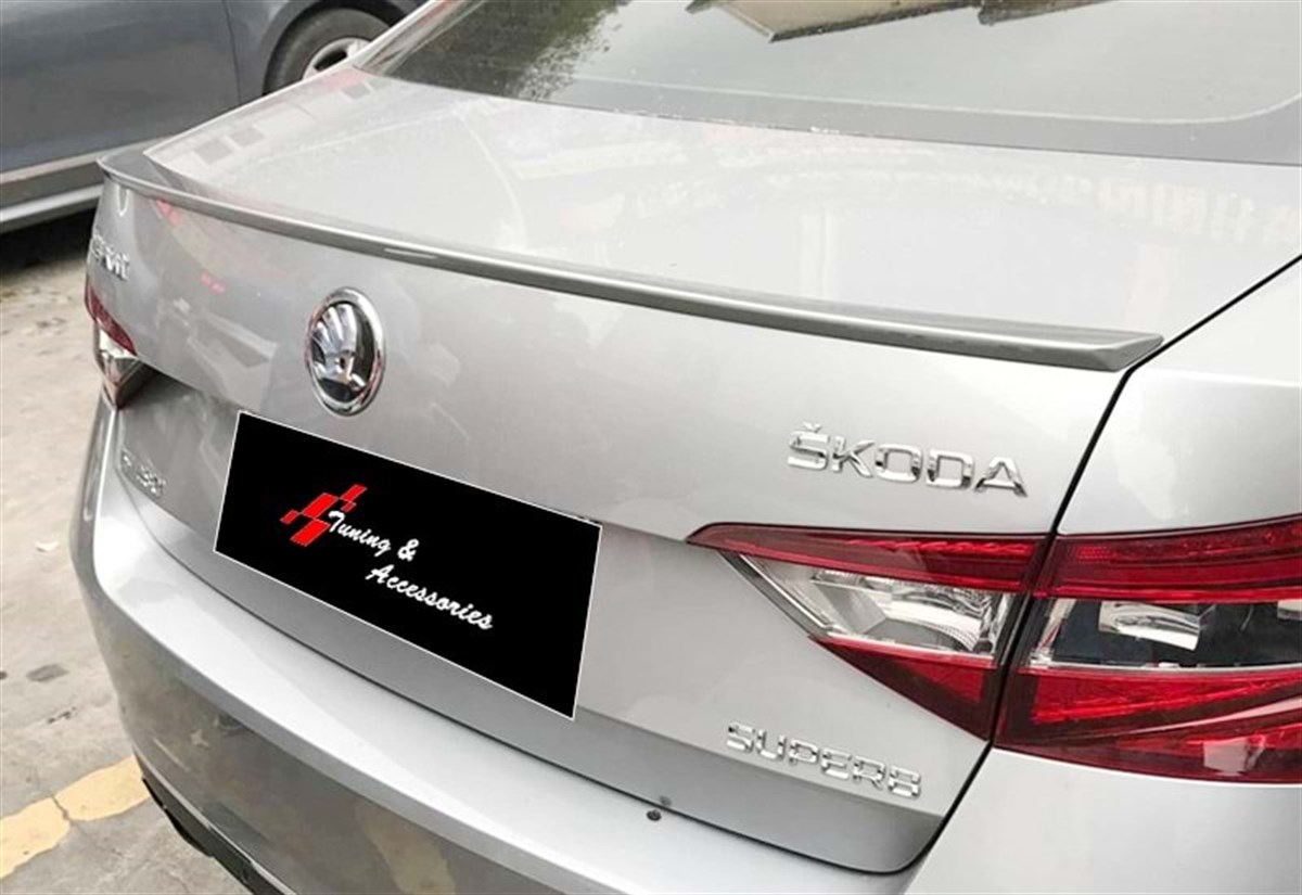 Skoda Superb 2015 Mk3 S - Spoiler, Trunk, Oem St. Anatomic, Raw Material Surface, ABS 2015 Later  Mk3 - Mk3 FL
