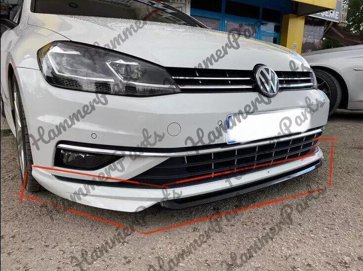Volkswagen VW Golf MK7.5 2017 2018 2019 2020 Front Bumper Lip Splitter Unpainted