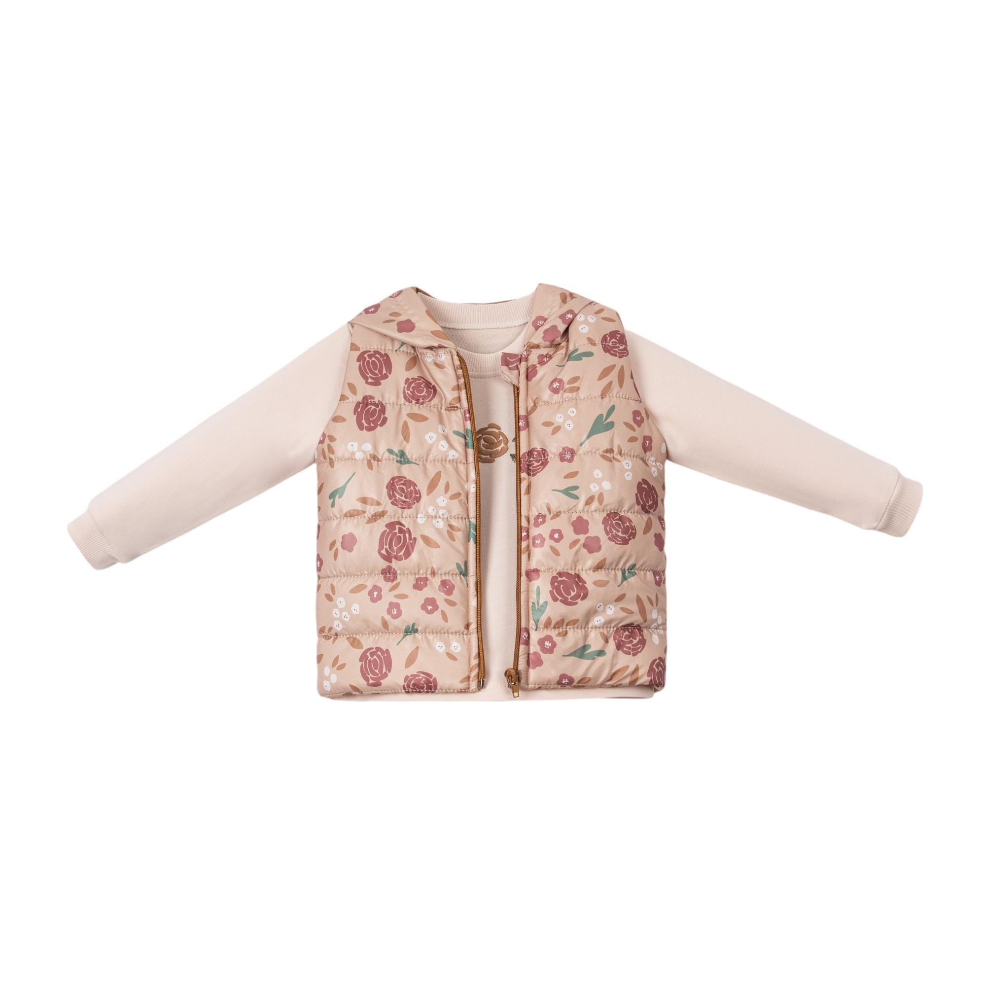 Absrose Şişme Yelekli Kız Bebek Üçlü Takım