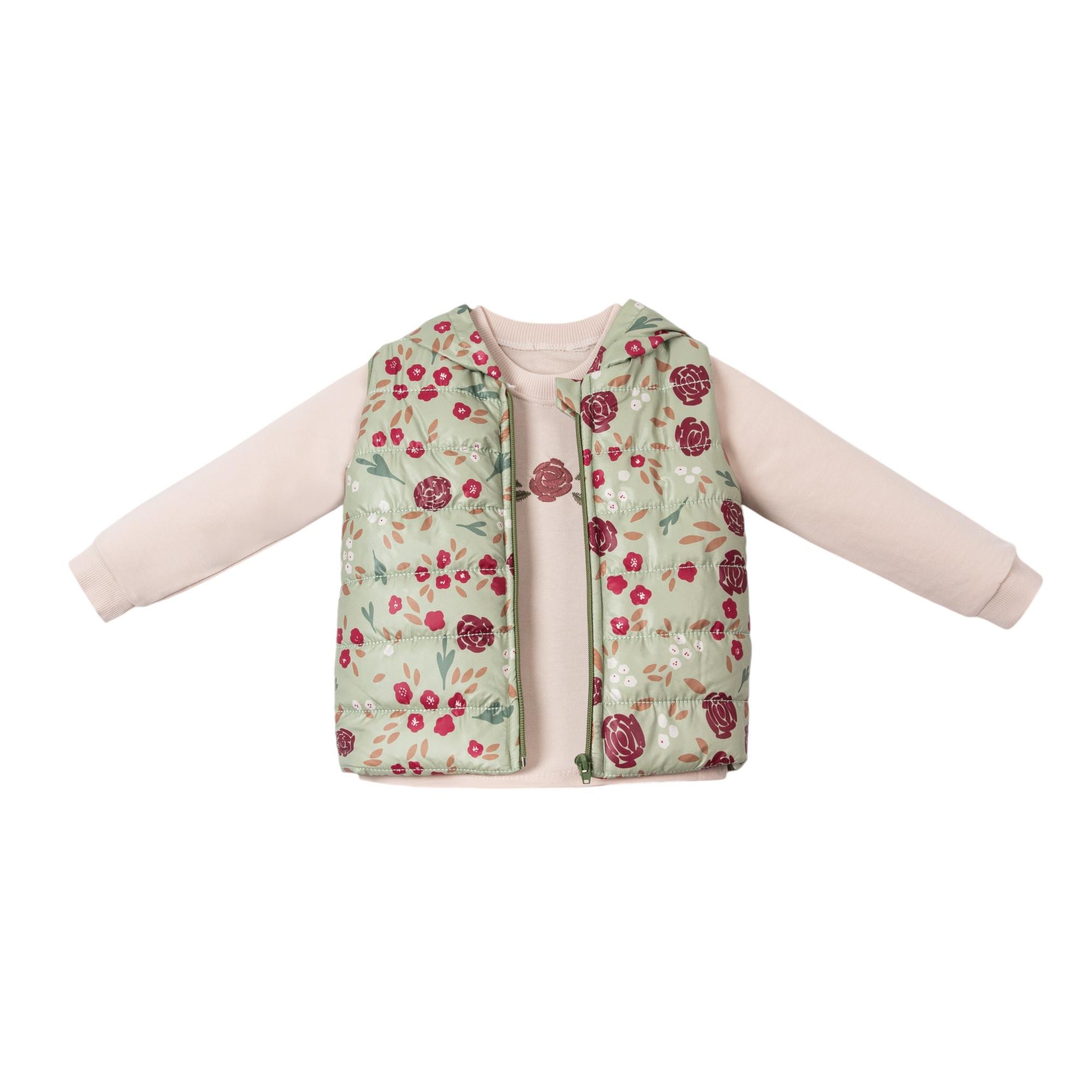 Absrose Şişme Yelekli Kız Bebek Üçlü Takım