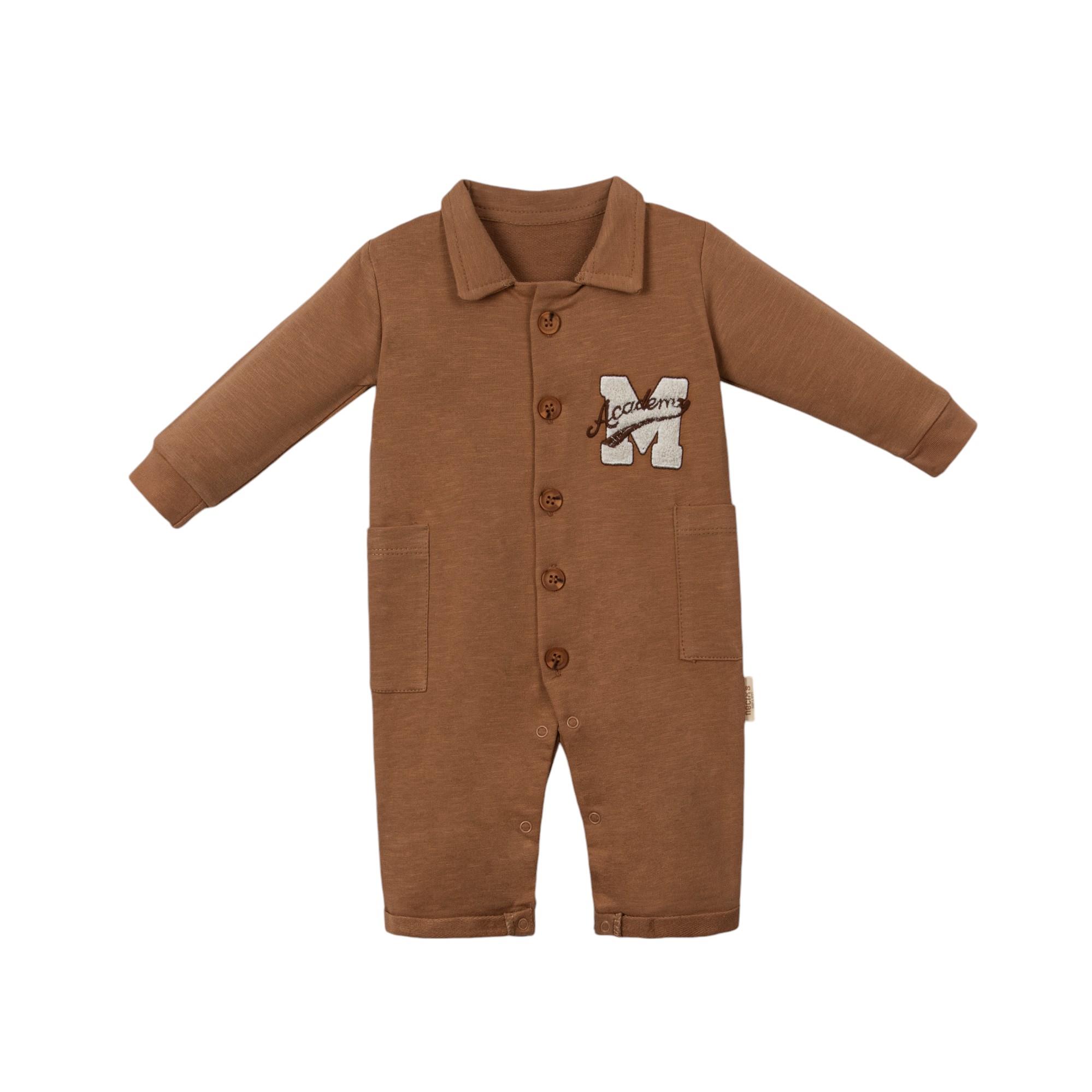 Aspendos M Logolu Polo Yakalı Erkek Bebek Tulum