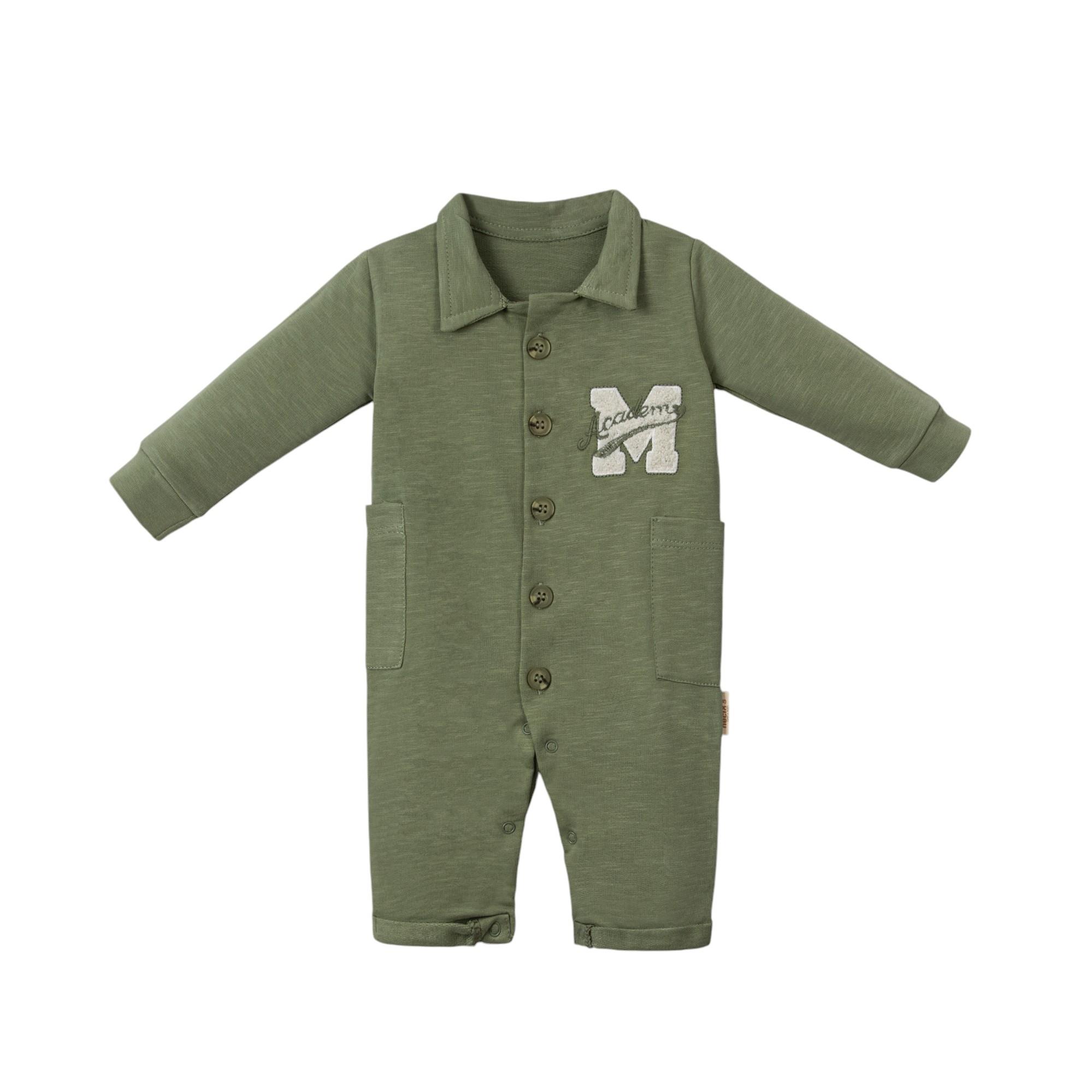 Aspendos M Logolu Polo Yakalı Erkek Bebek Tulum