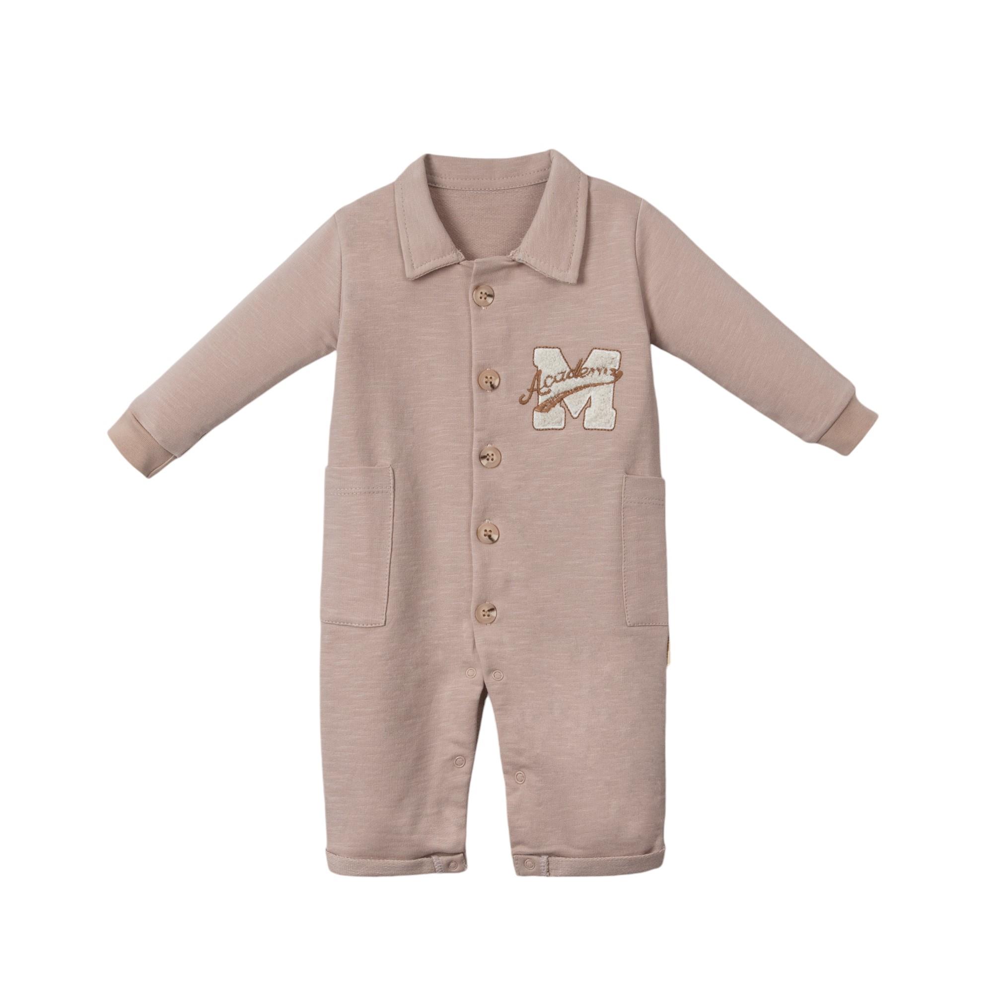 Aspendos M Logolu Polo Yakalı Erkek Bebek Tulum