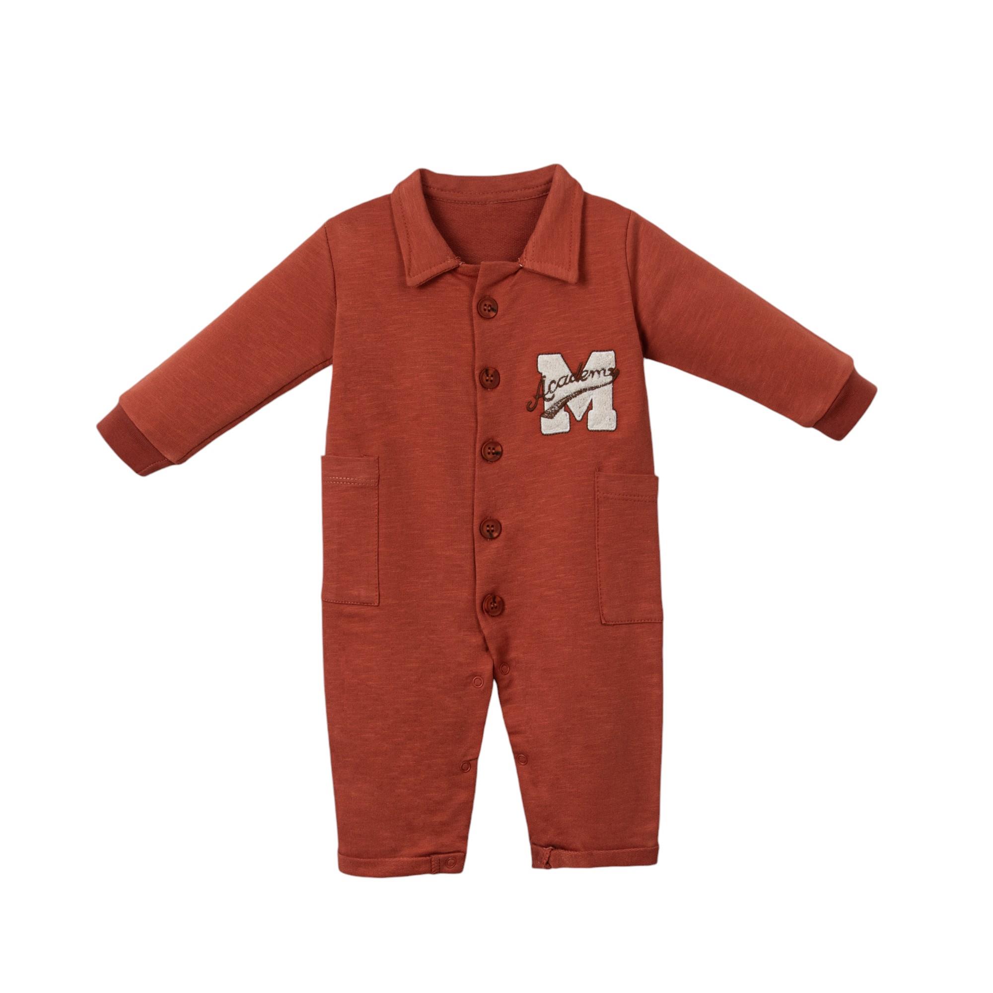 Aspendos M Logolu Polo Yakalı Erkek Bebek Tulum