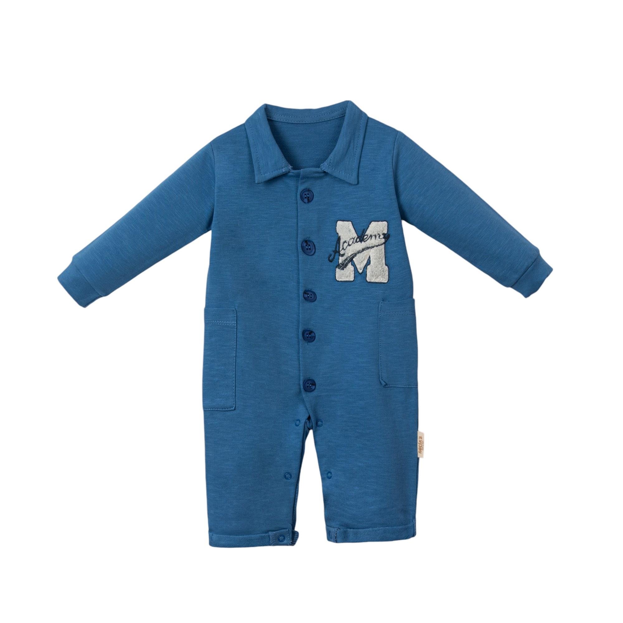 Aspendos M Logolu Polo Yakalı Erkek Bebek Tulum
