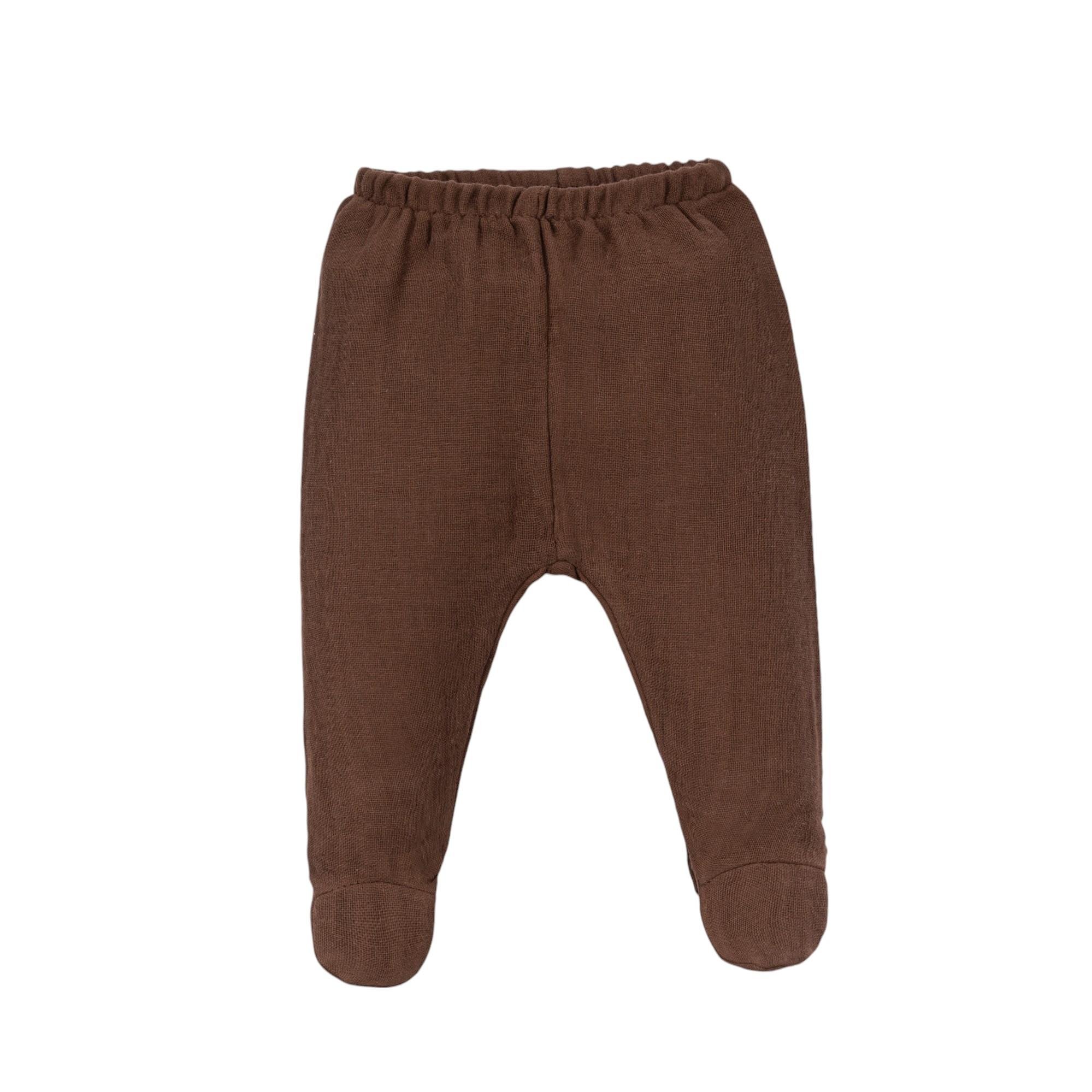 Ayı Desenli Müslin Erkek Bebek Hastane Çıkışı Beşli Set