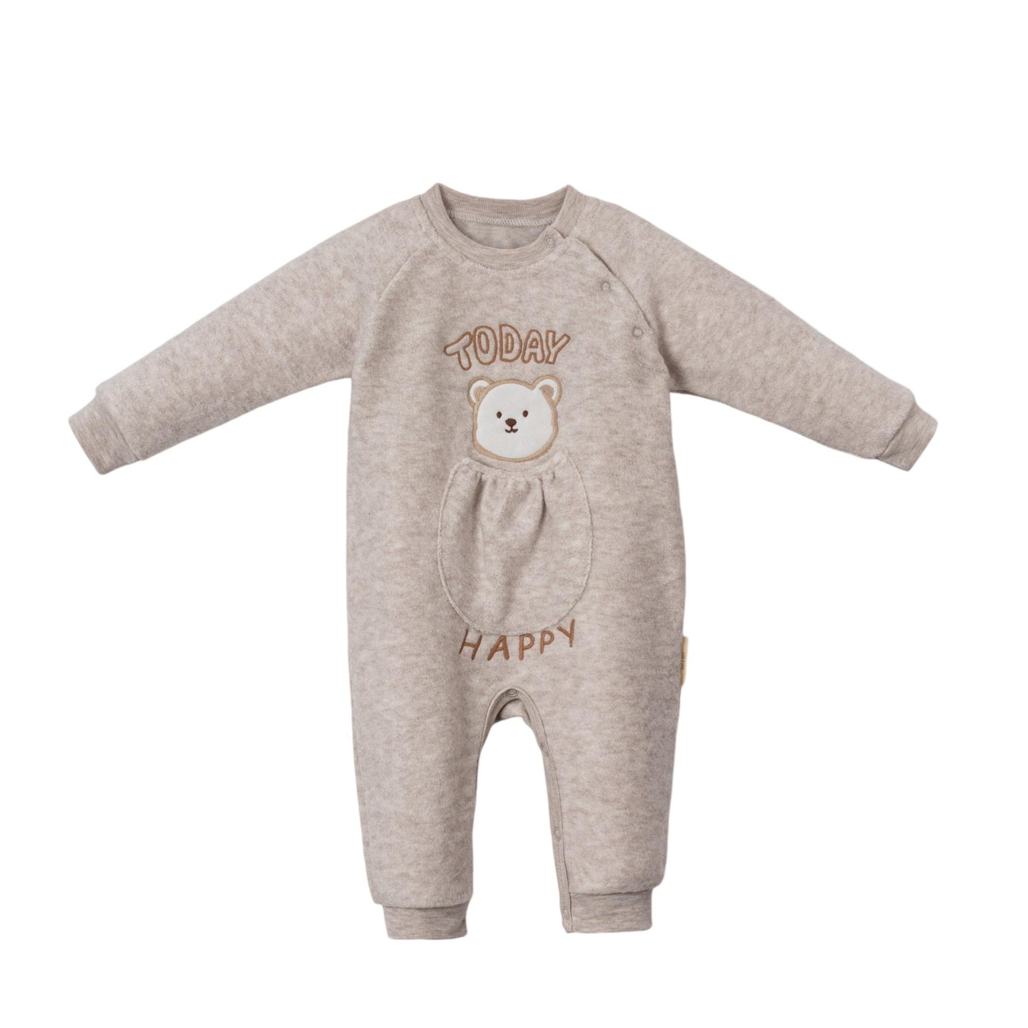 Ayı Figürlü Erkek Bebek Tulum