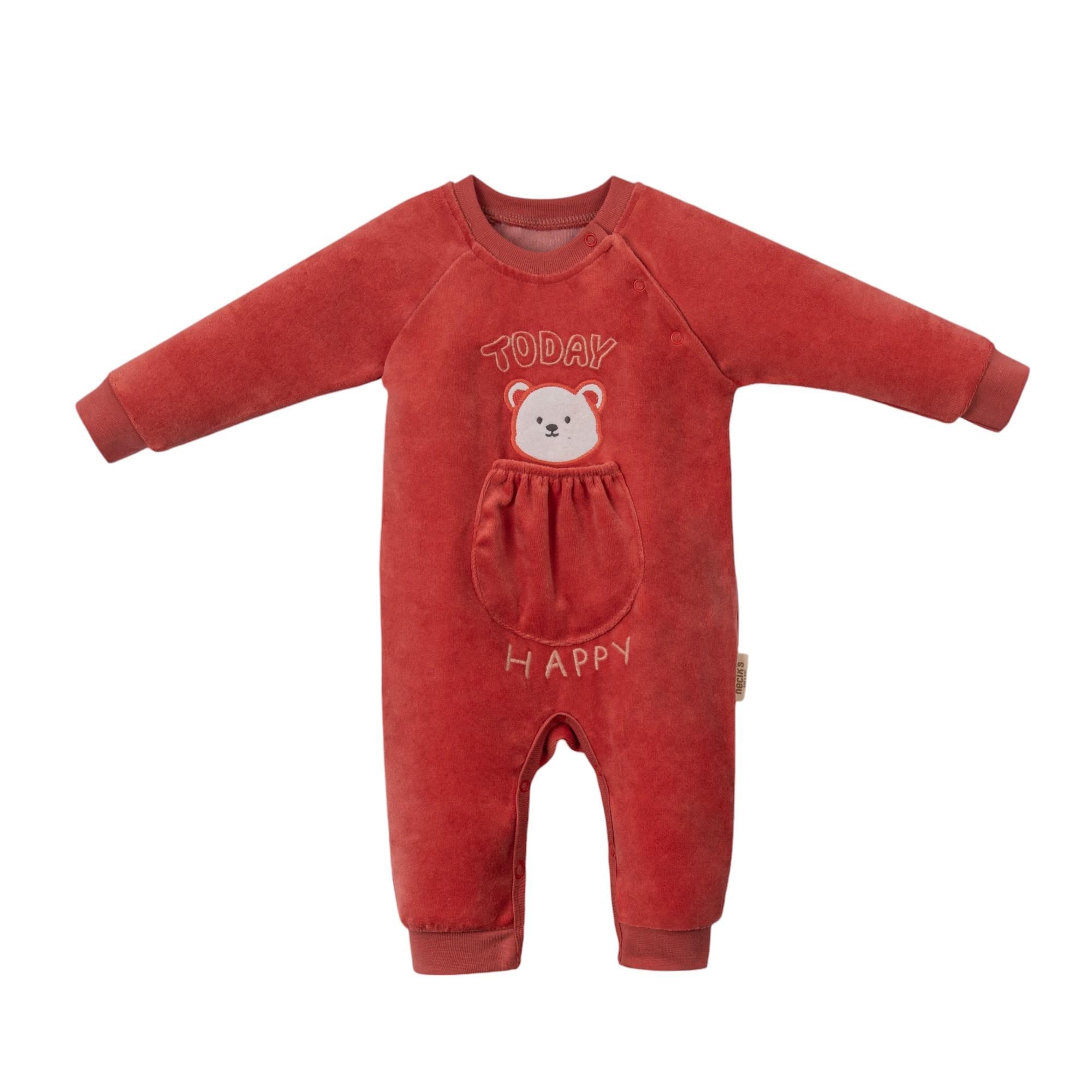 Ayı Figürlü Erkek Bebek Tulum