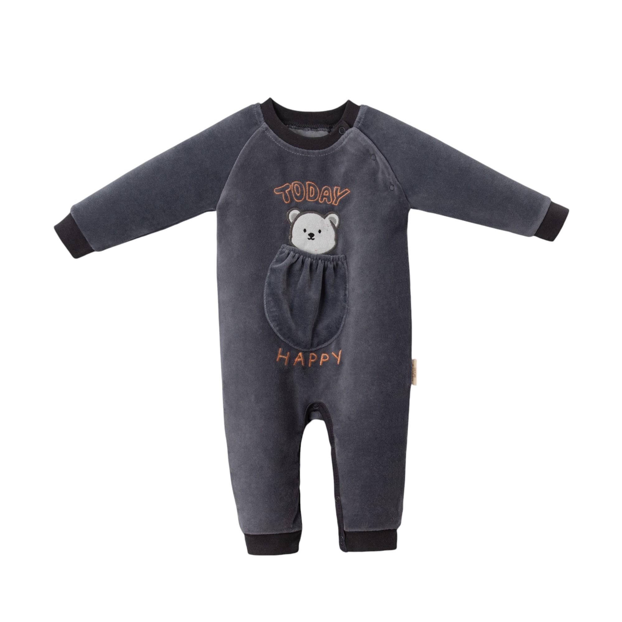 Ayı Figürlü Erkek Bebek Tulum