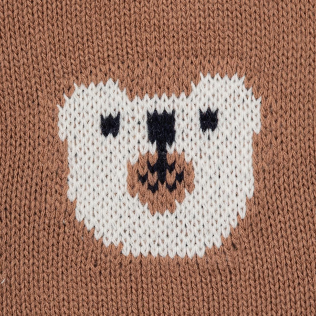 Ayıcık Desenli Triko Erkek Bebek İkili Takım