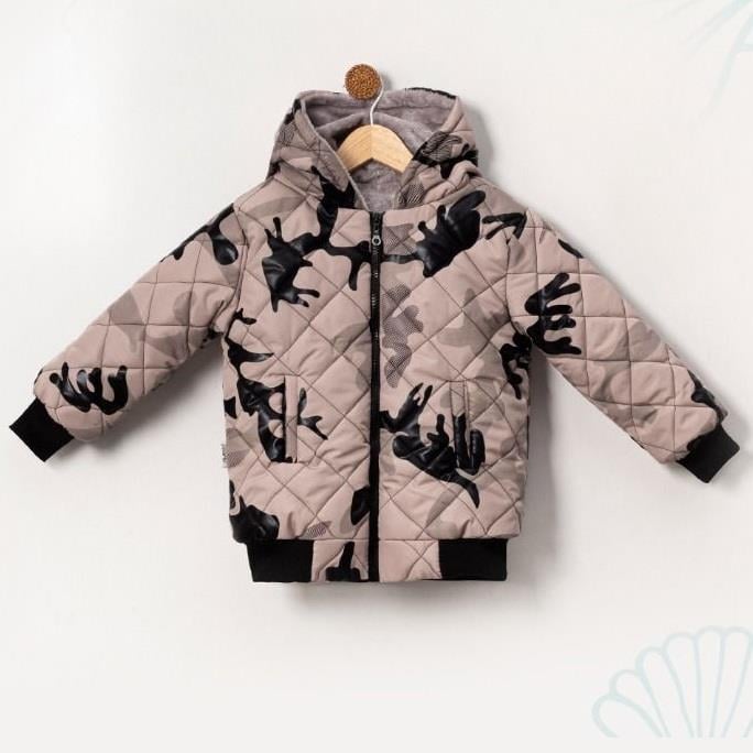 Baskılı Erkek Çocuk Mont