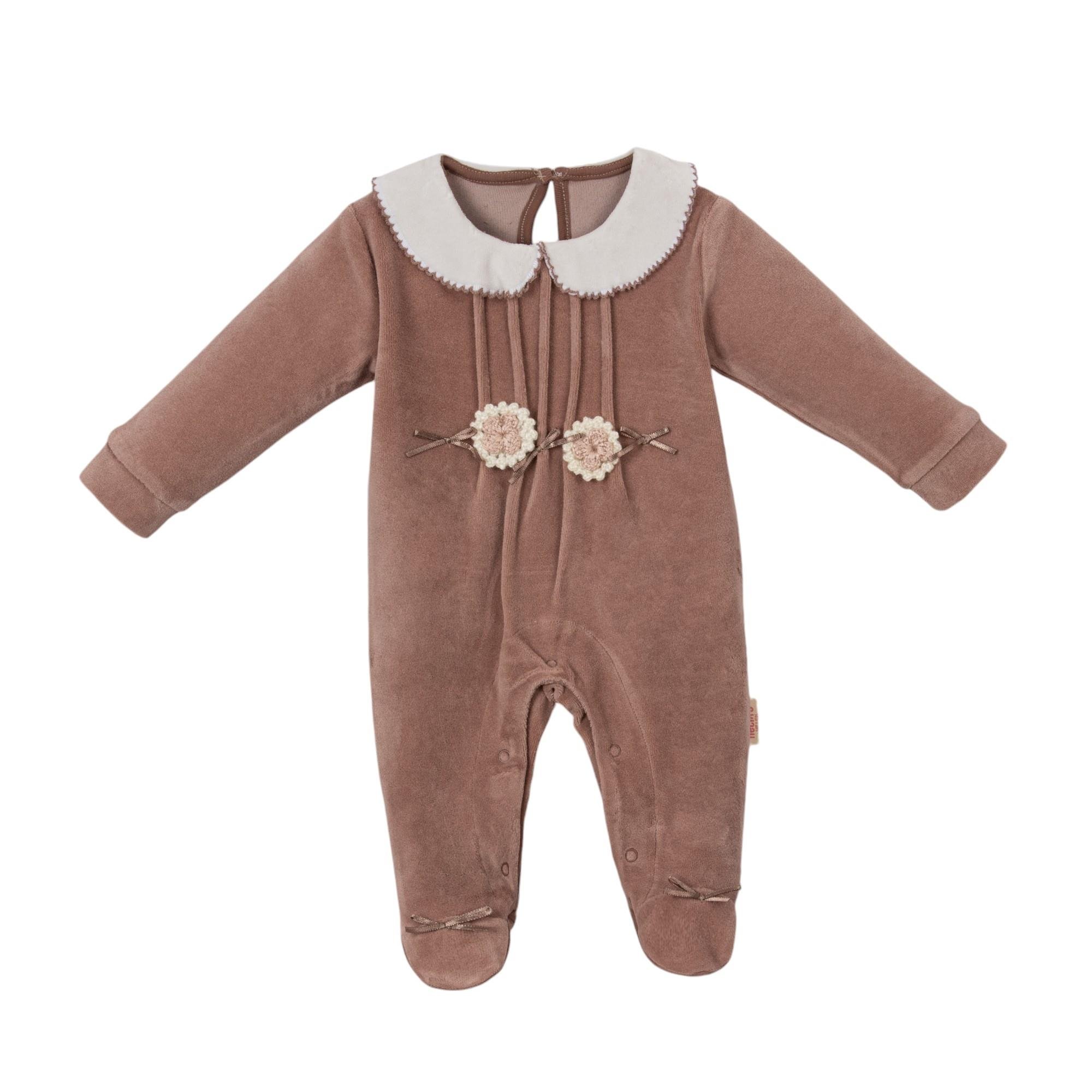 Bebe Yakalı Kız Bebek Soft Tulum