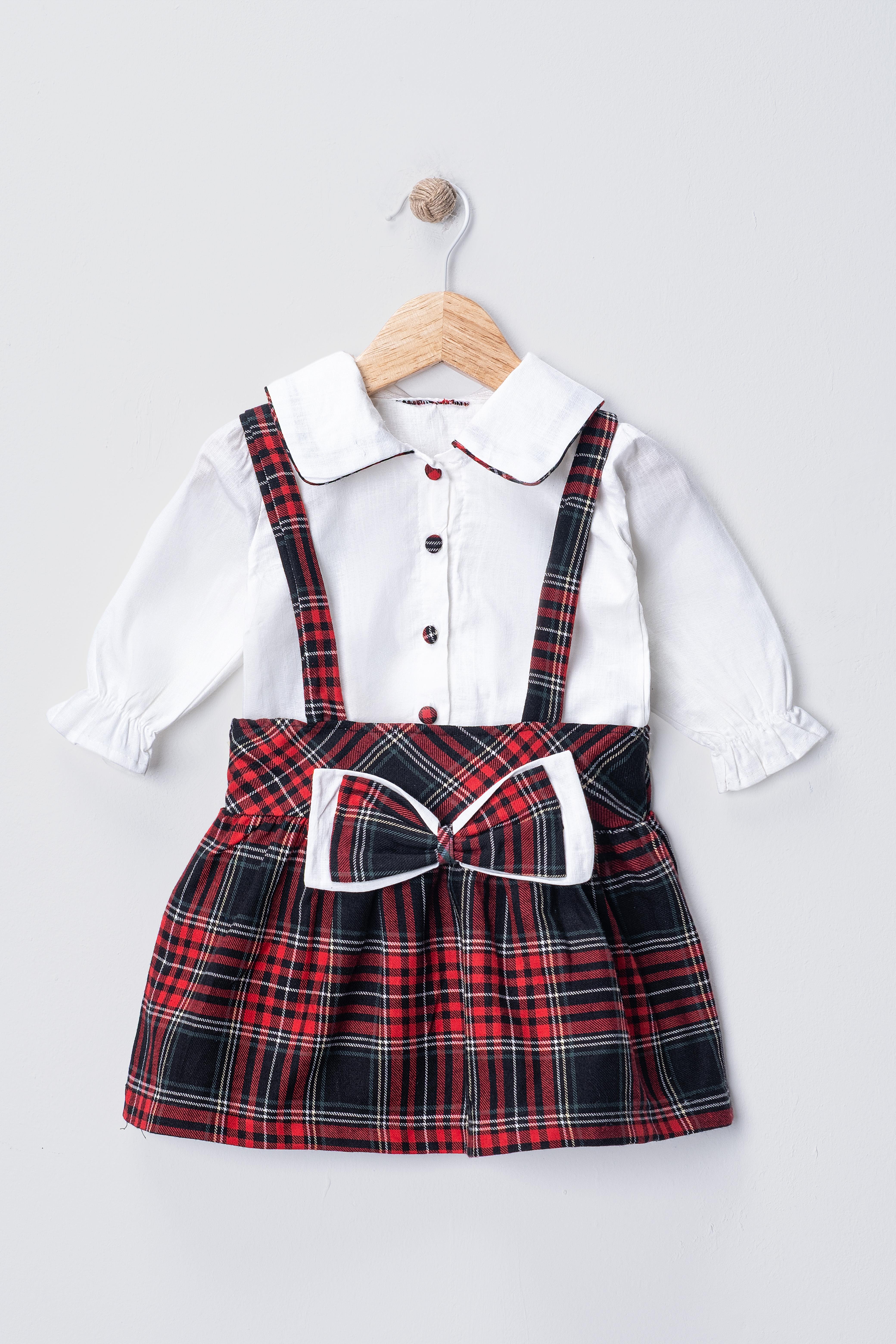 BEBEDEXS EKOSELİ FİYONKLU KIZ BEBEK ELBİSE 6-24 AY