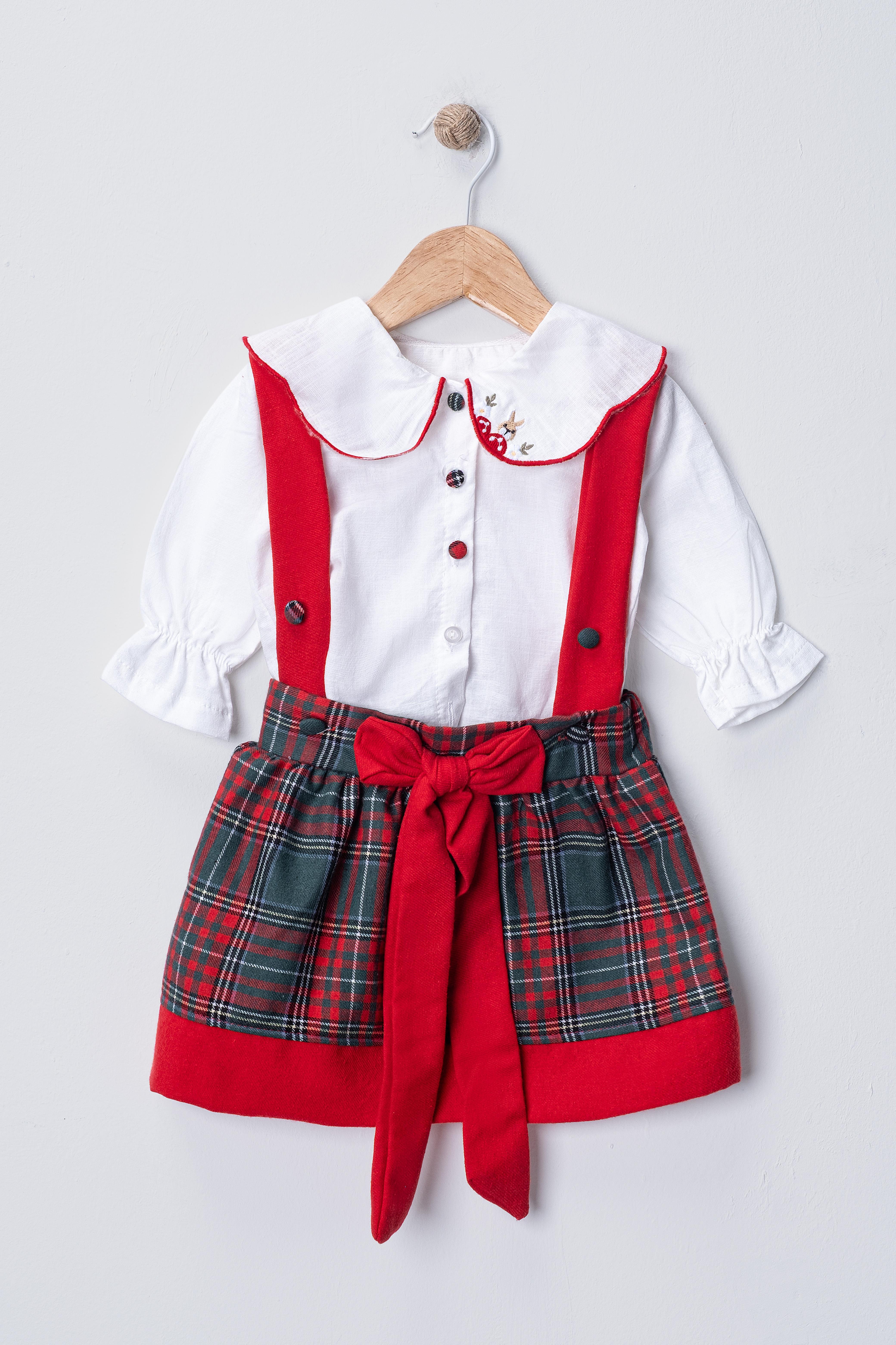 BEBEDEXS EKOSELİ TAVŞAN NAKIŞLI KIZ BEBEK ELBİSE 6-24 AY