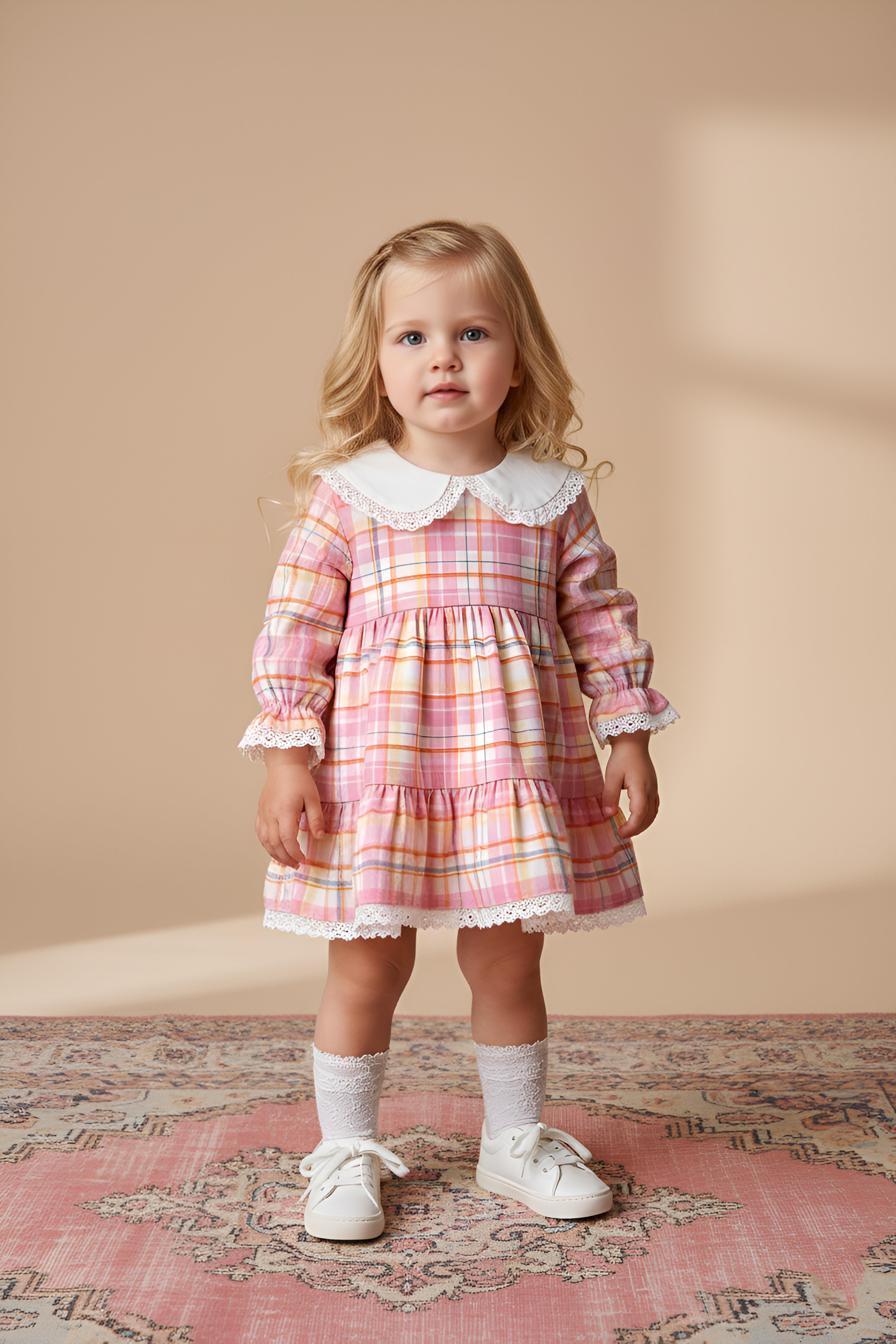 BEBEDEXS ETEĞİ VE KOLU DANTELLİ KIZ BEBEK ELBİSE 6-24 AY