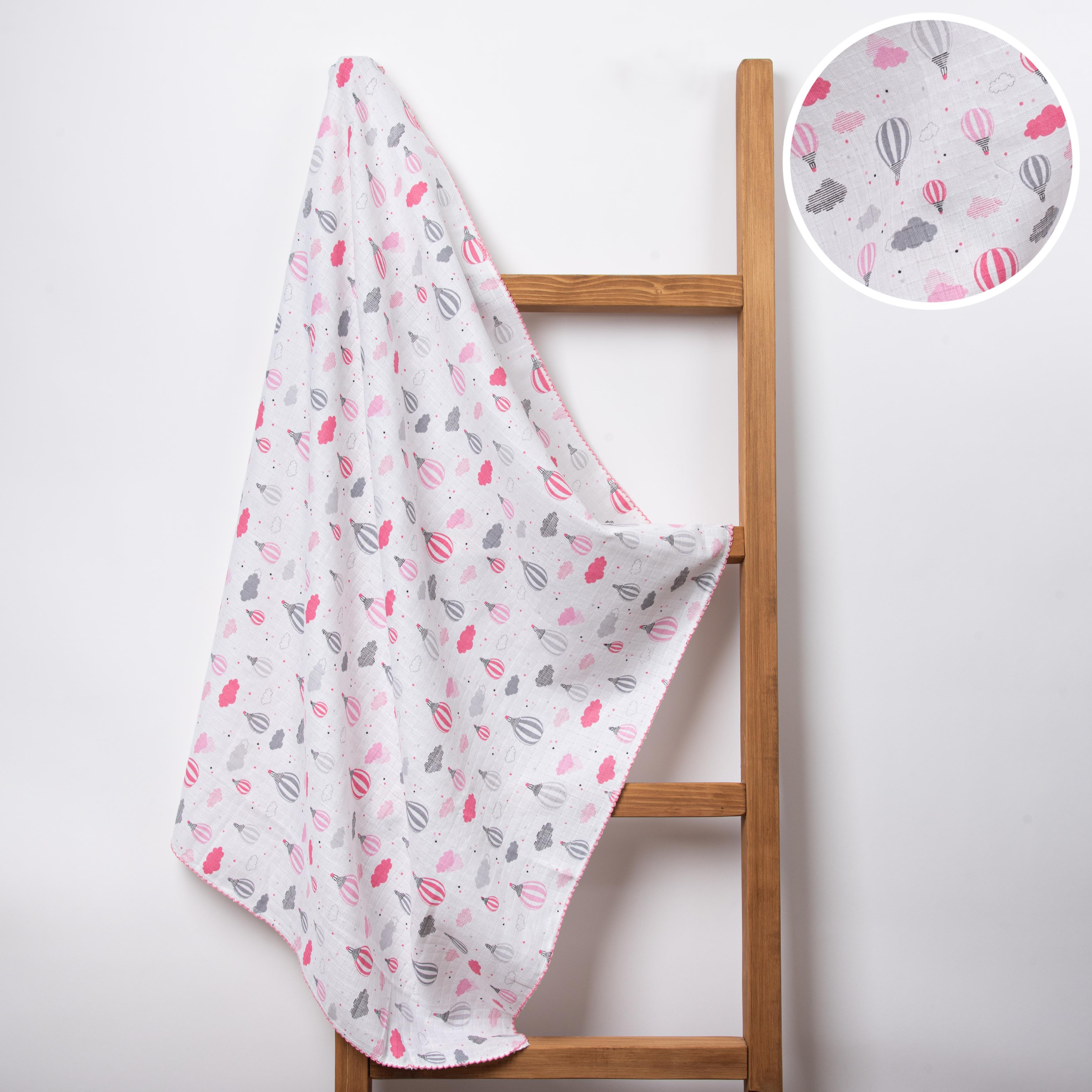 Bebek Müslin Battaniye 80*90 cm Karışık Desen