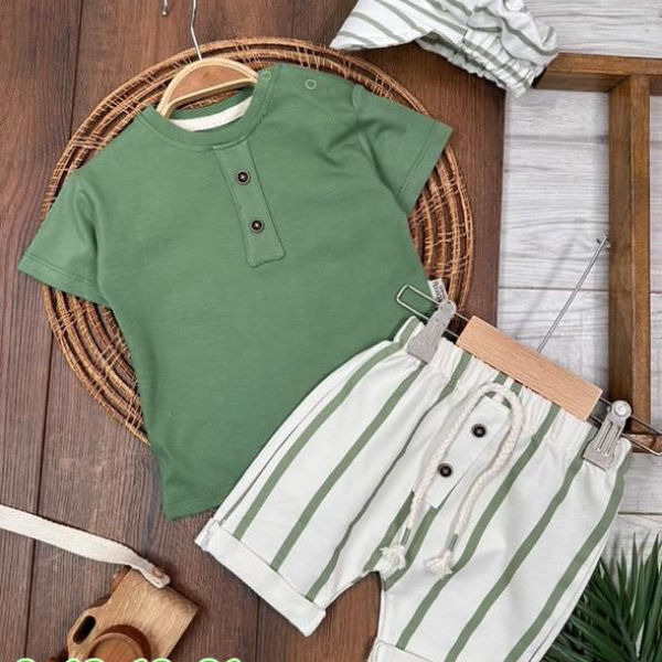 BEBENDY ÇİZGİLİ ŞORTLU TAKIM