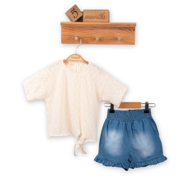 Beli Bağlamalı Kız Çocuk İkili Takım