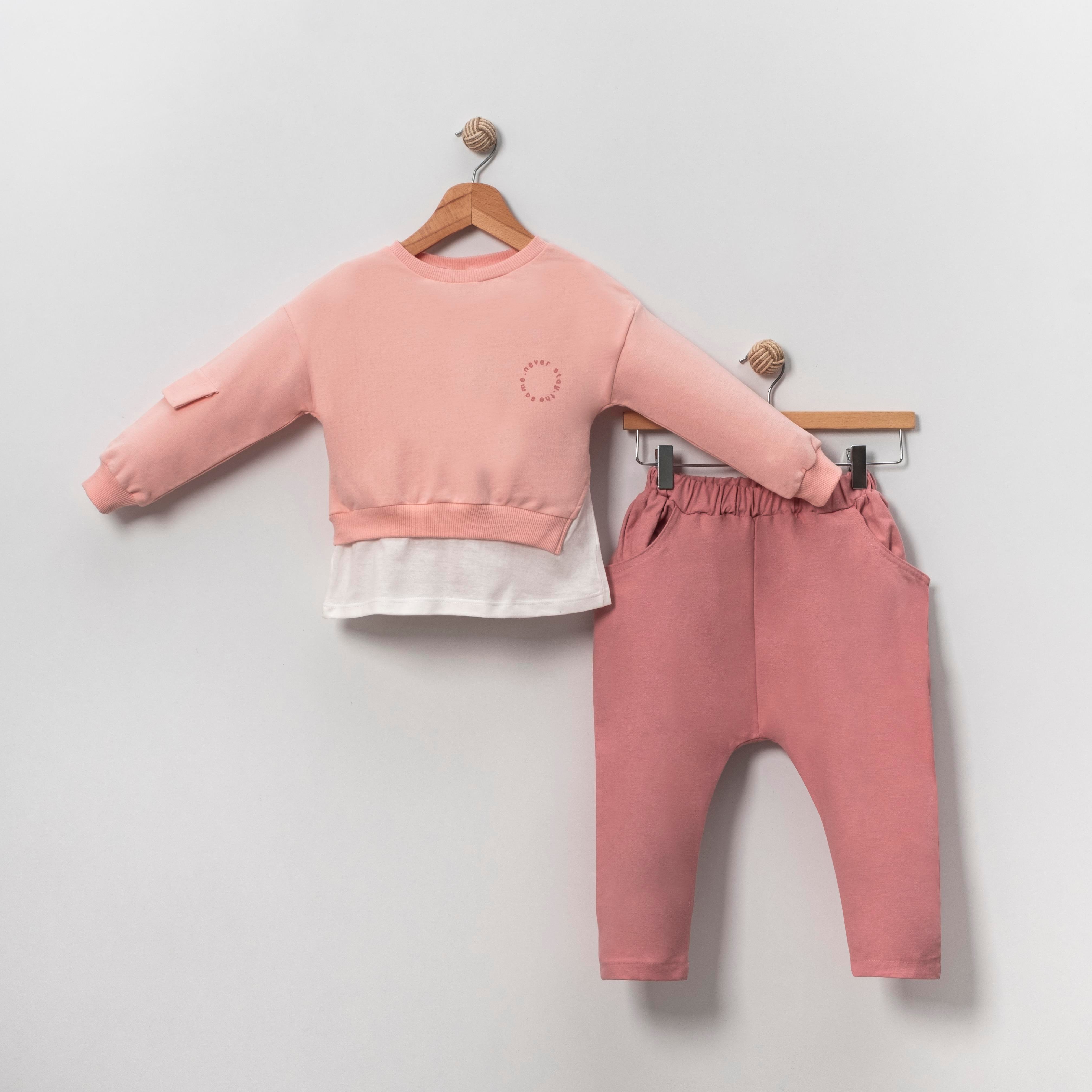 Biscoi Oversize Kız Çocuk Kangaroo İkili Takım