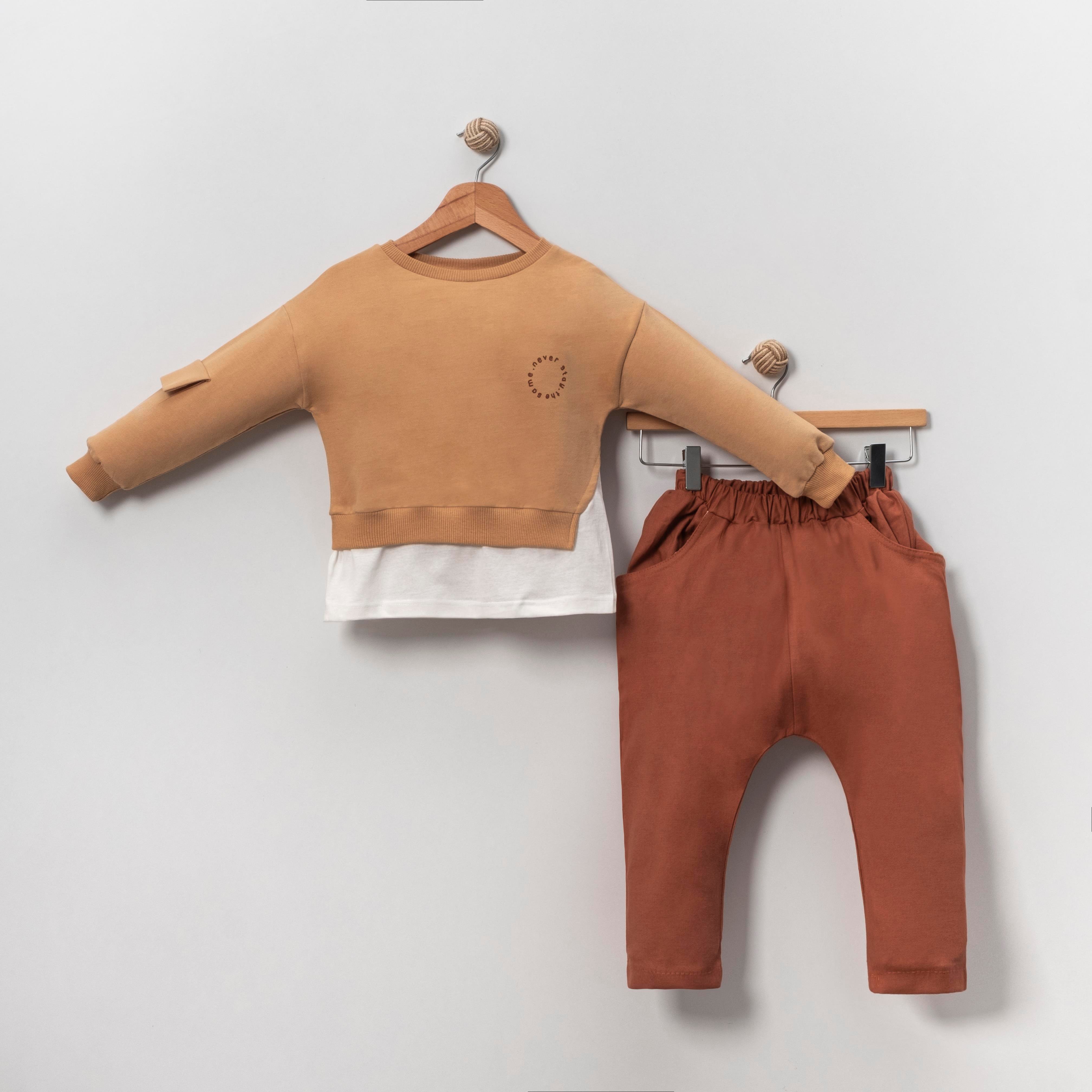 Biscoi Oversize Kız Çocuk Kangaroo İkili Takım