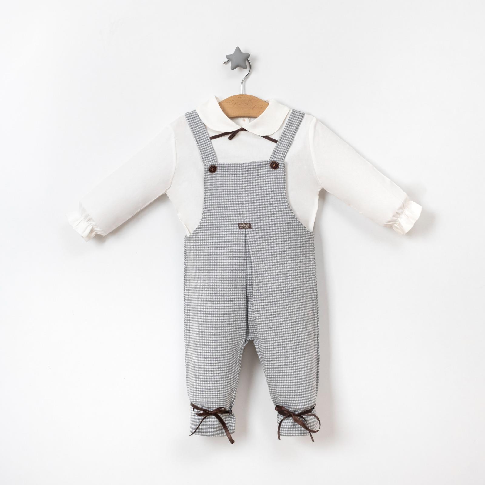 Childona Gömlekli Erkek Bebek Salopet Takım