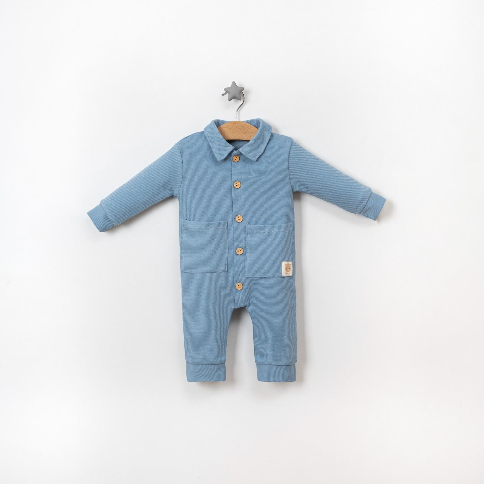 Childona Hello Cep Detaylı Erkek Bebek Soft Tulum