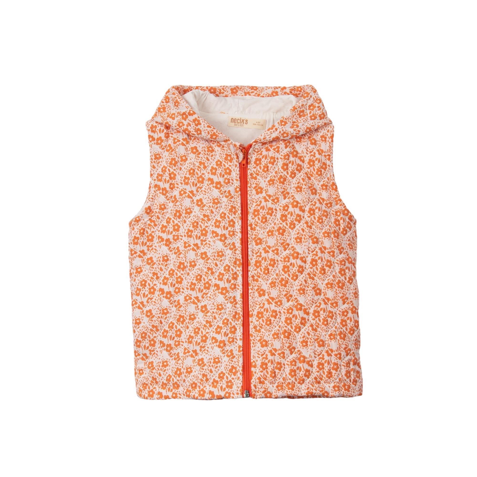 Çiçek Desenli Kız Bebek Şişme Yelekli Üçlü Takım