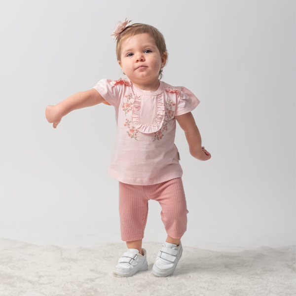 Çiçek Nakışlı İkili Takım