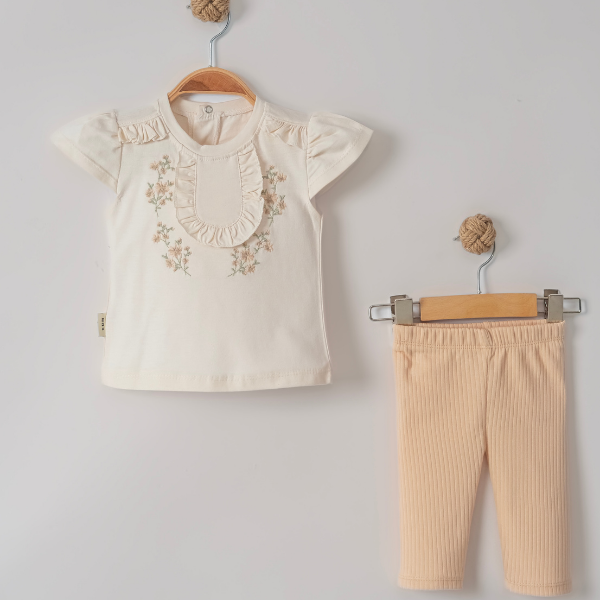 Çiçek Nakışlı İkili Takım