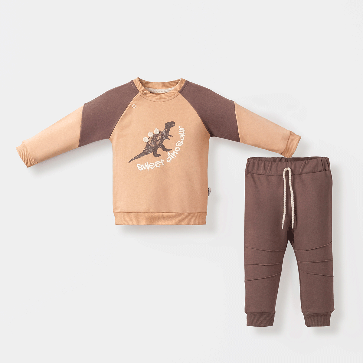 CİCİBEN ERKEK BEBEK DİNAZOR BASKILI 2 Lİ TAKIM 6-24 AY