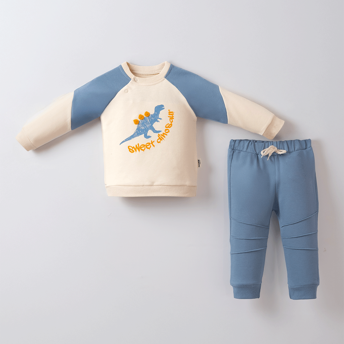 CİCİBEN ERKEK BEBEK DİNAZOR BASKILI 2 Lİ TAKIM 6-24 AY