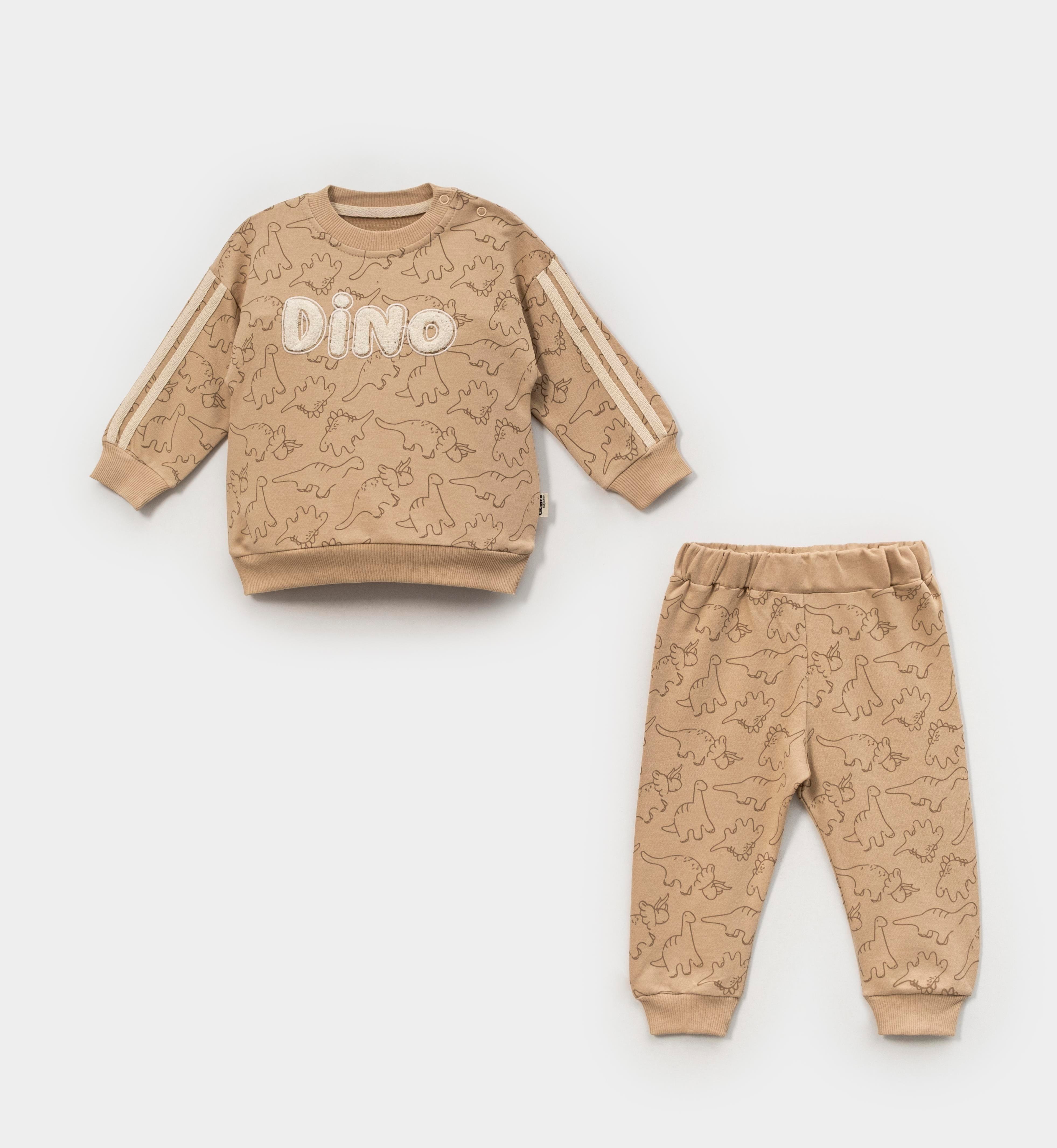 CİCİBEN ERKEK BEBEK DİNO BASKILI 2 Lİ TAKIM 6-24 AY