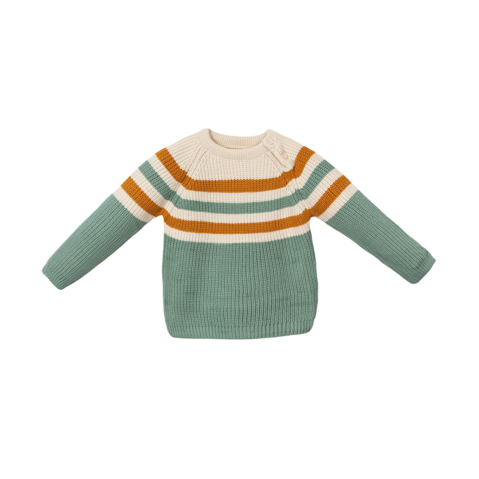Çizgili Reglan Triko Erkek Bebek İkili Takım