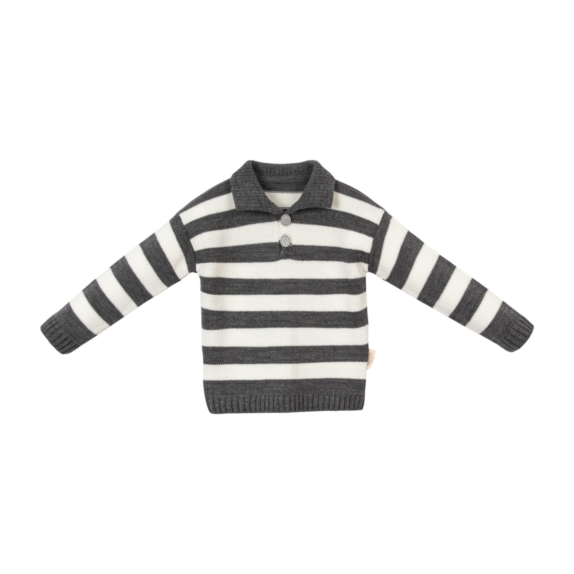 Çizgili Triko Erkek Bebek İkili Takım