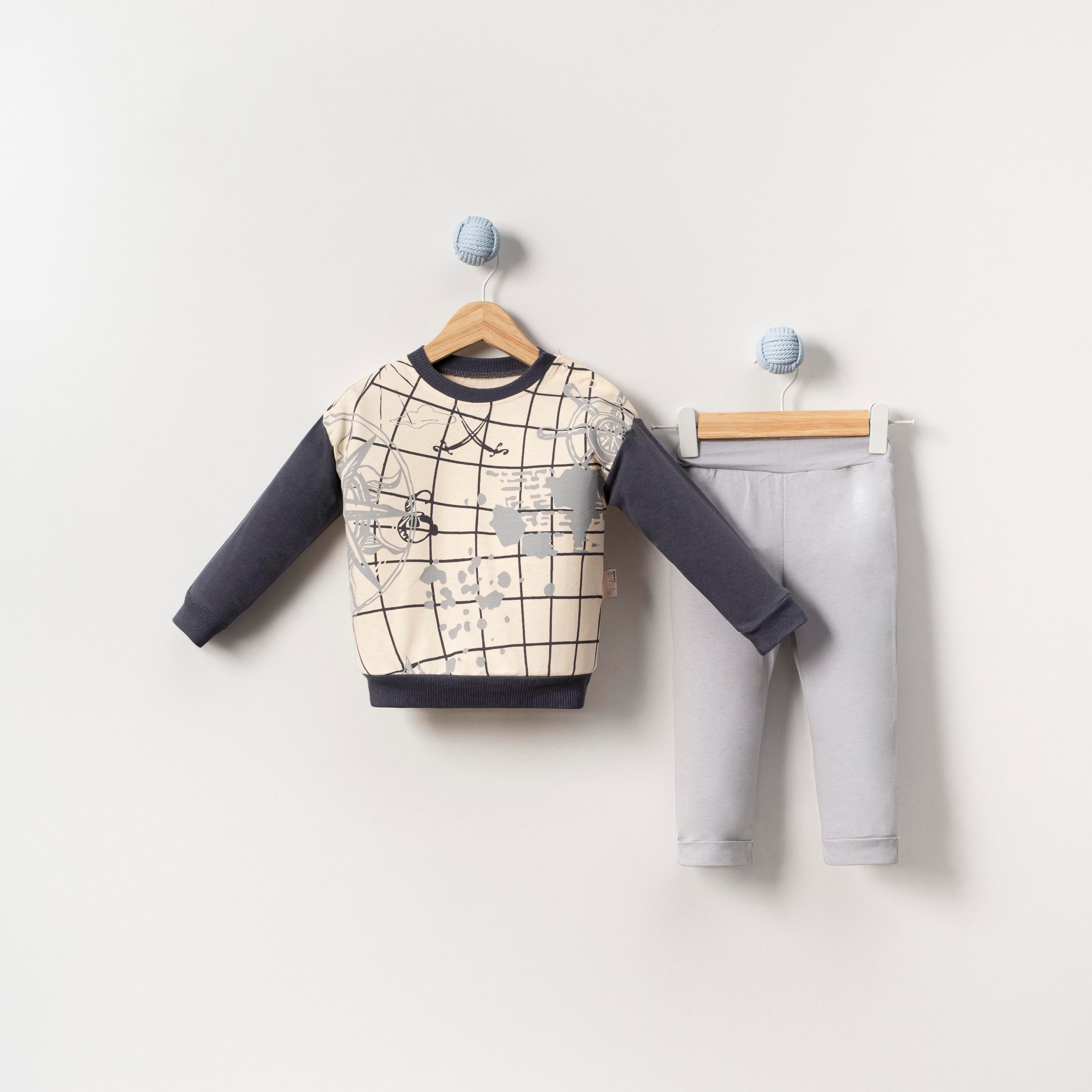 Çojuxs Pusula Baskılı Erkek Bebek İkili Takım