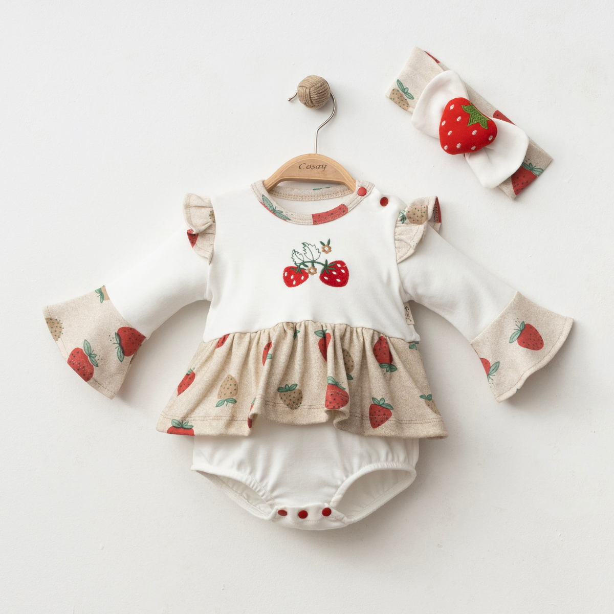 COŞAY BABY ÇİLEK NAKIŞLI TULUM