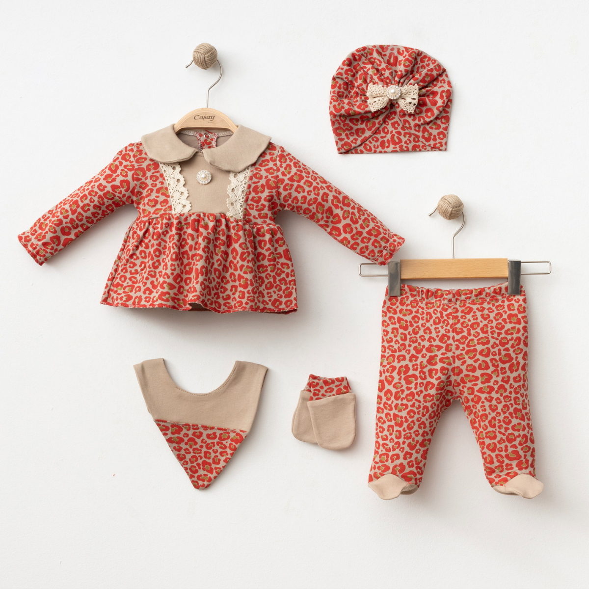 COŞAY BABY LEOPARLI 5Lİ SET