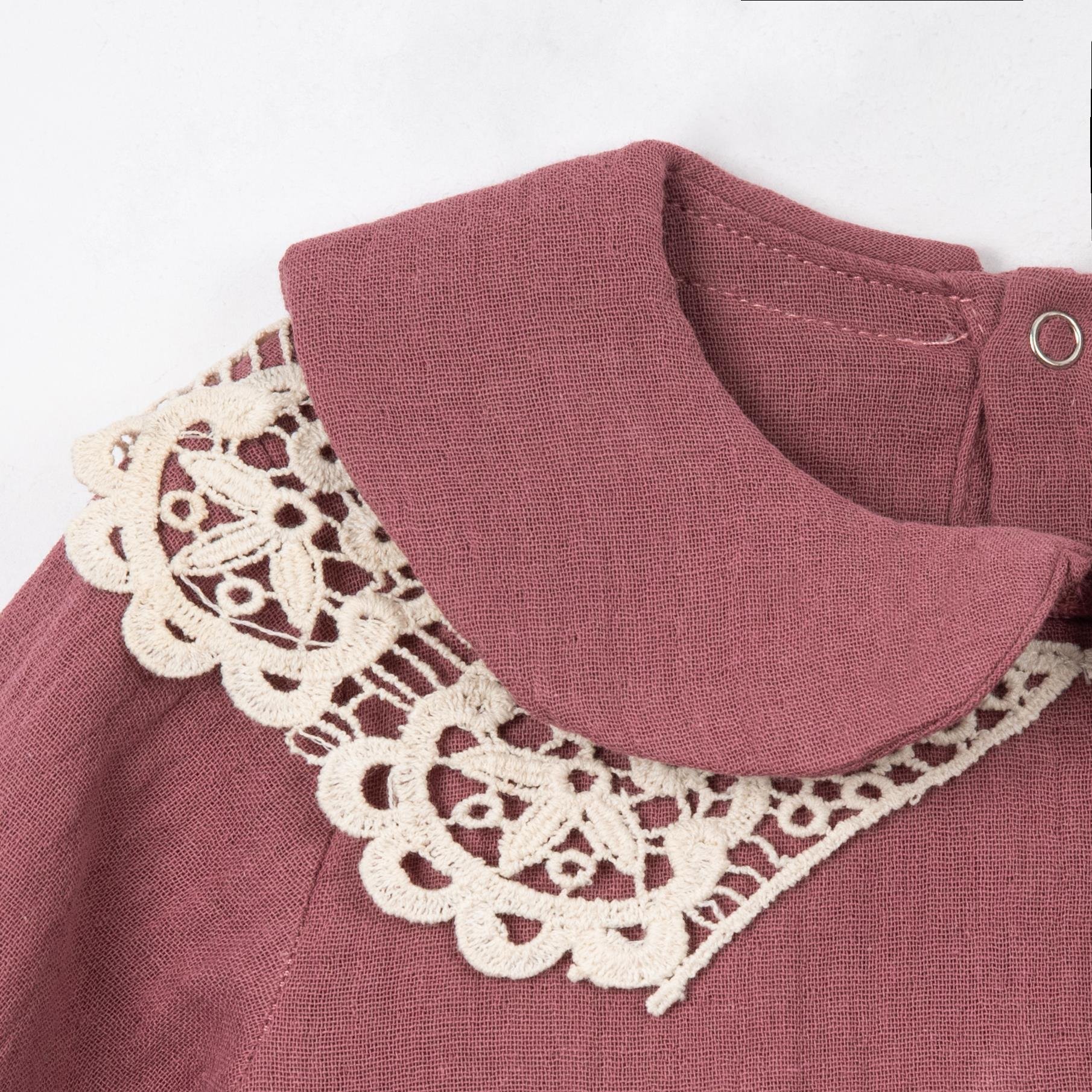 Dantel Yakalı Bebek Elbise