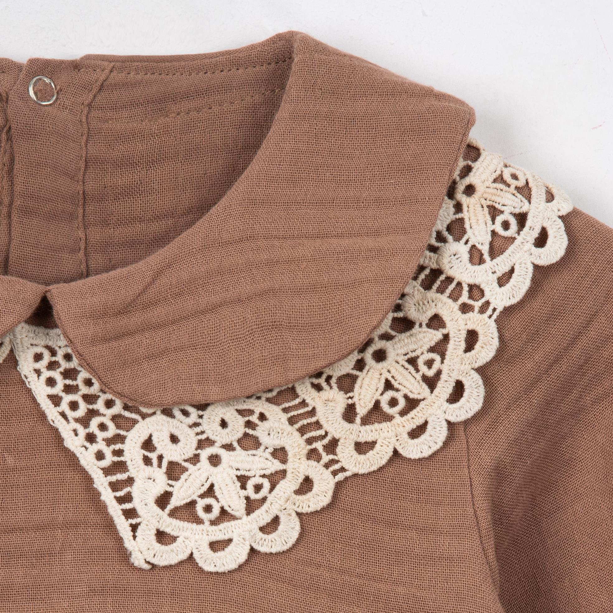 Dantel Yakalı Bebek Elbise