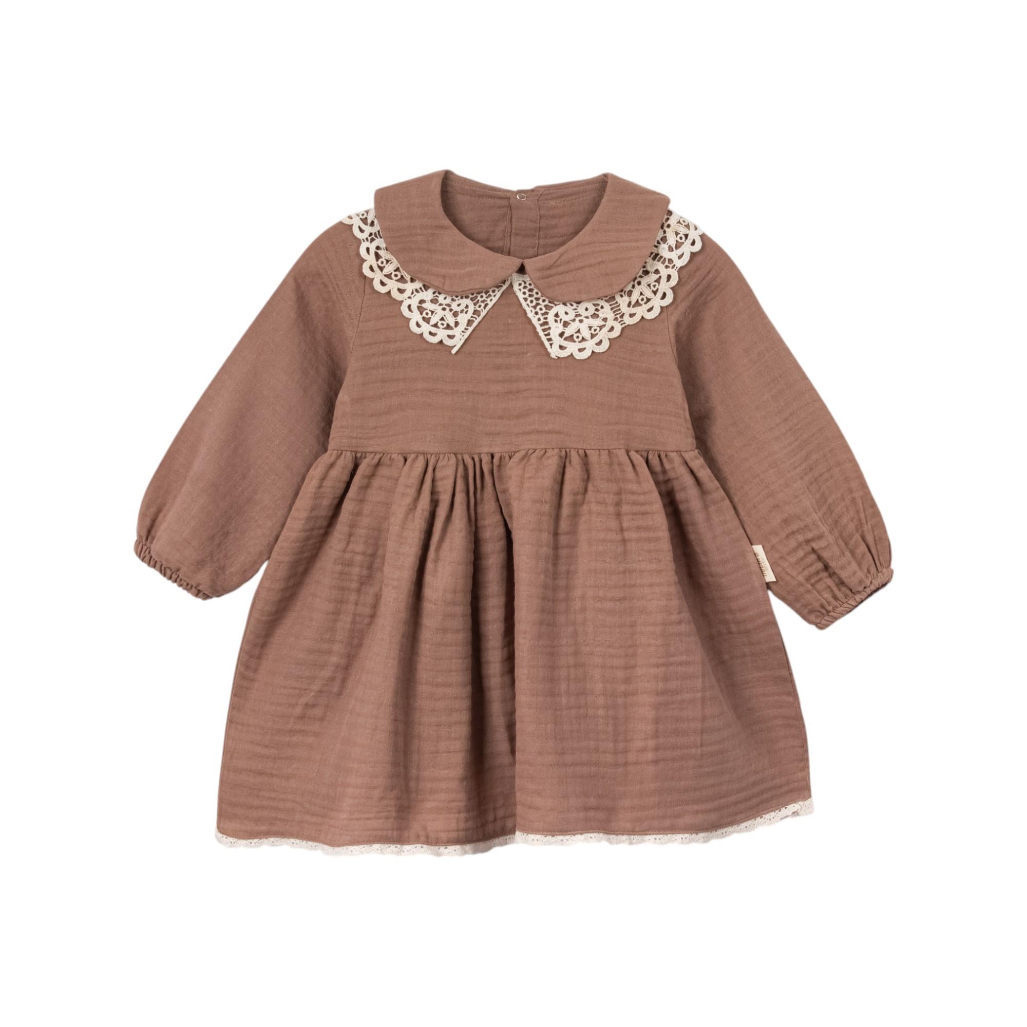 Dantel Yakalı Bebek Elbise