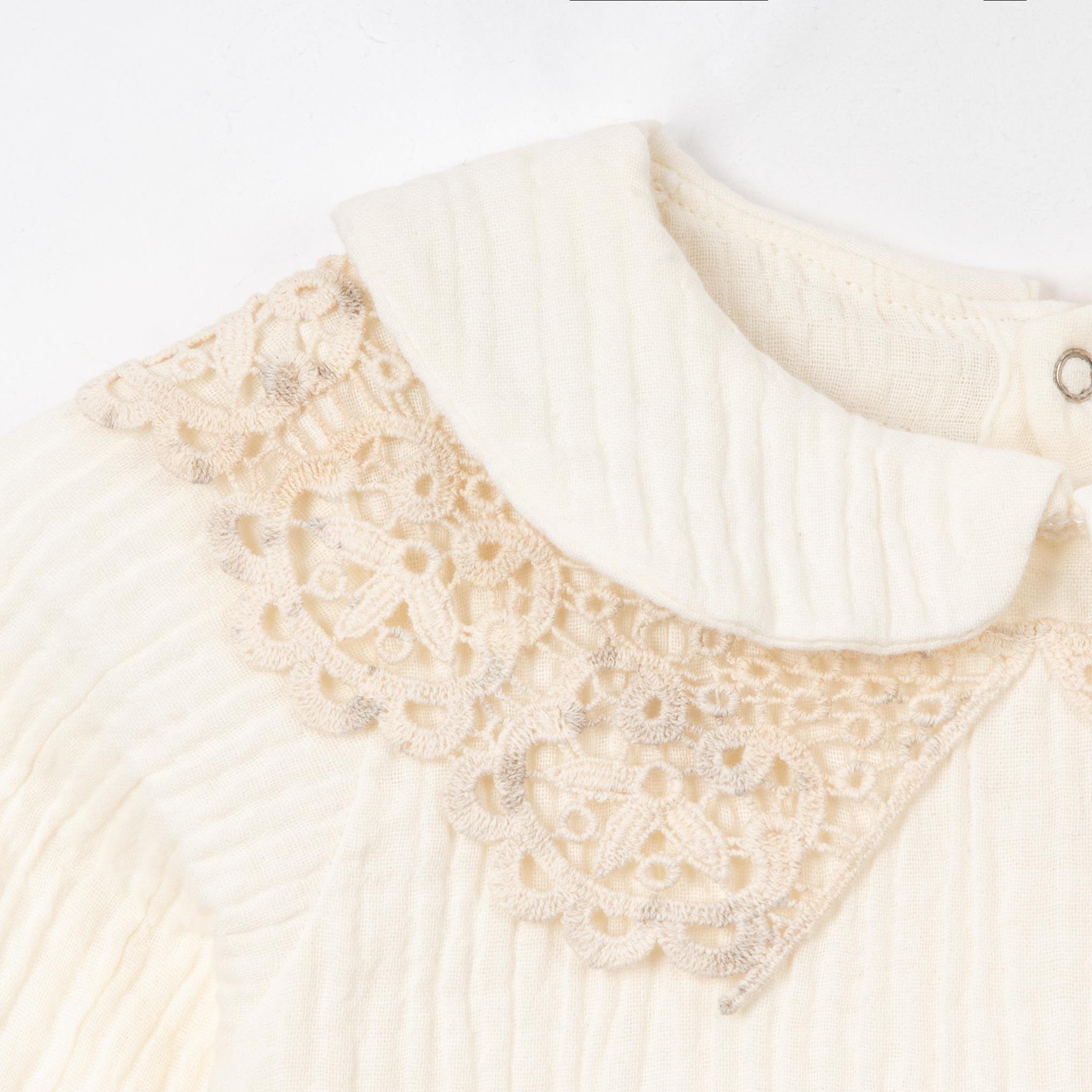 Dantel Yakalı Bebek Elbise