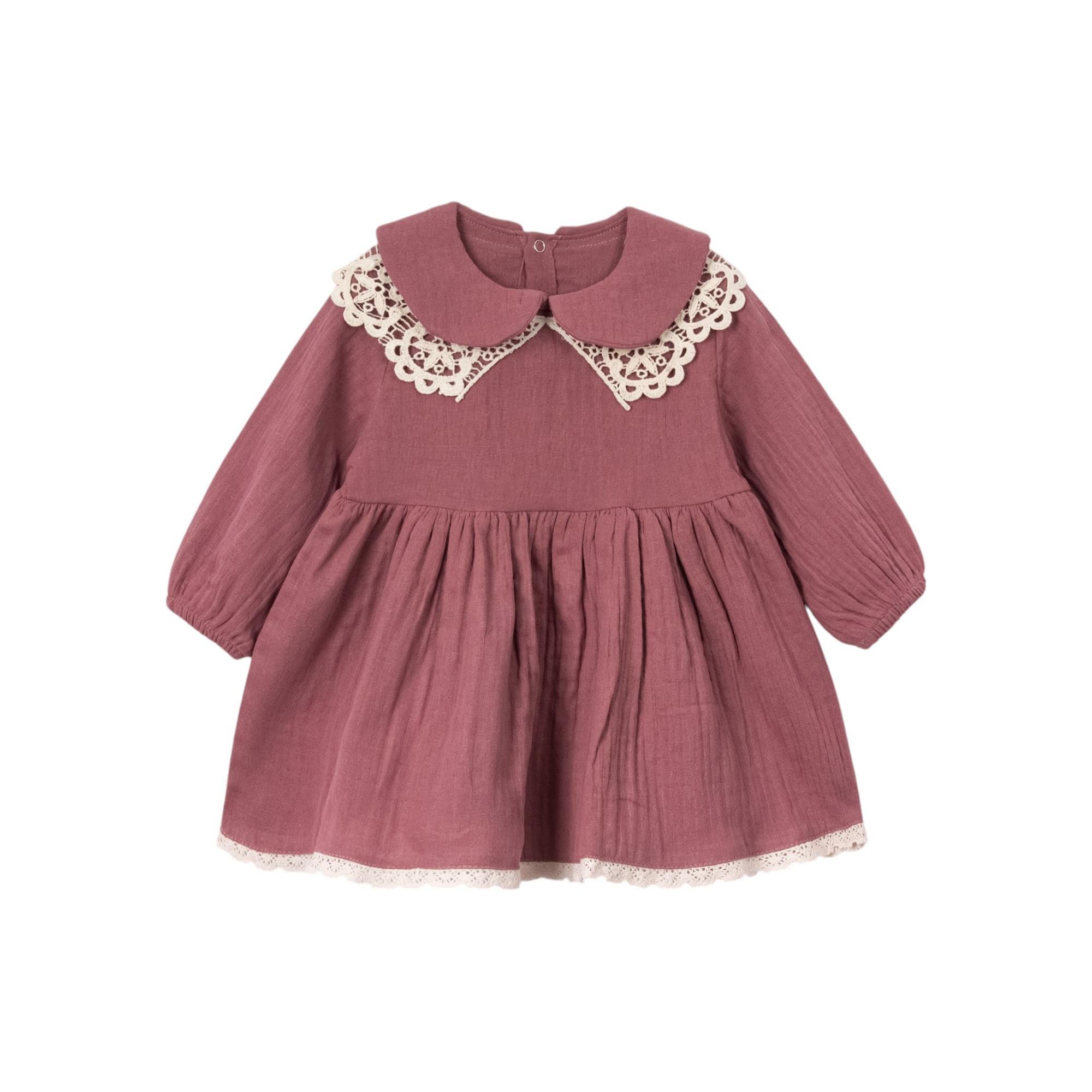 Dantel Yakalı Bebek Elbise