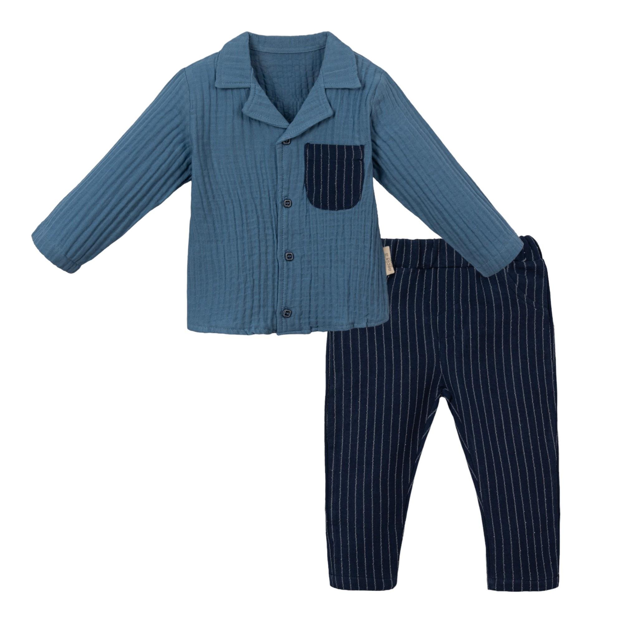 Derry Müslin Erkek Bebek İkili Takım