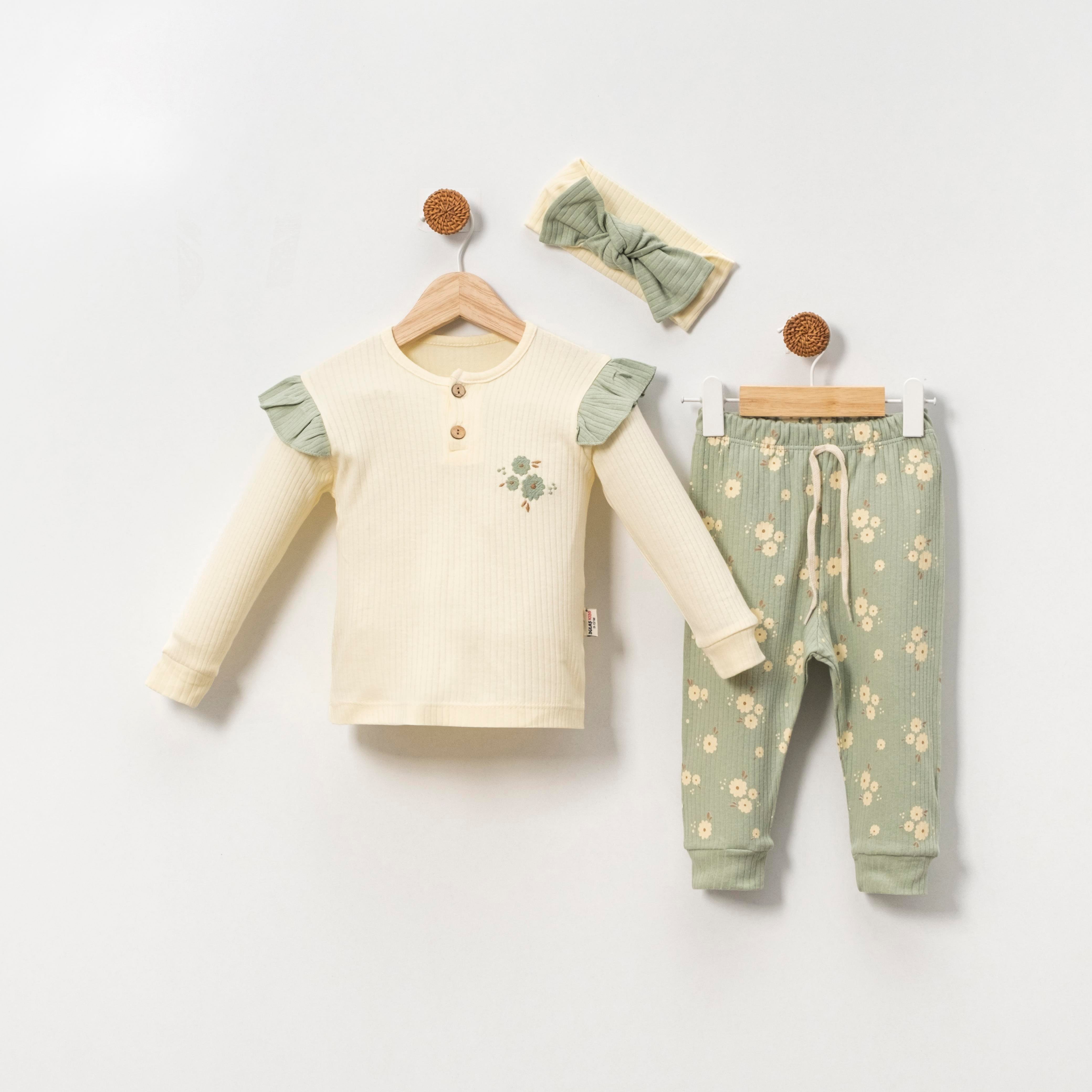 DOLAŞ KİDS NAKIŞ DETAYLI BANDANALI  İKİLİ TAKIM 6-24 M