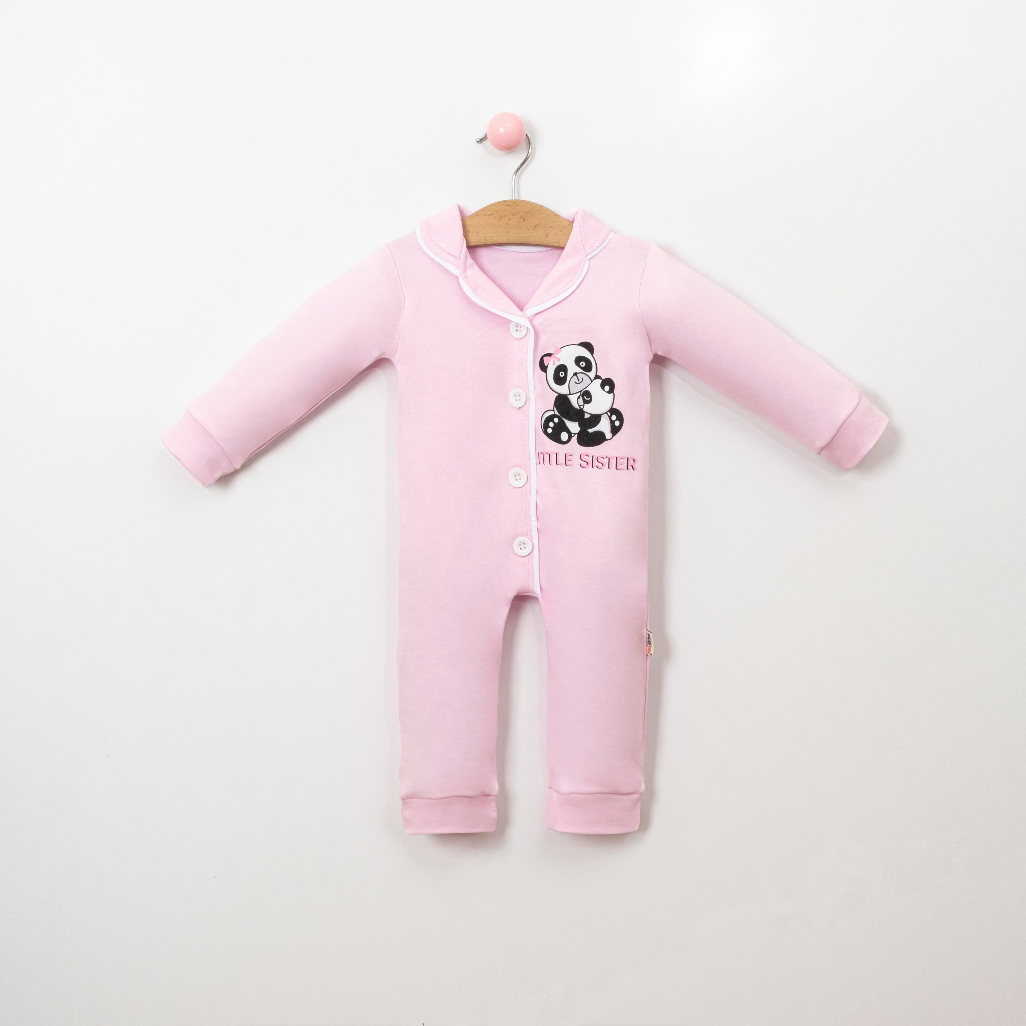 Dolaş Kids Panda Baskılı Kız Bebek Uyku Tulumu