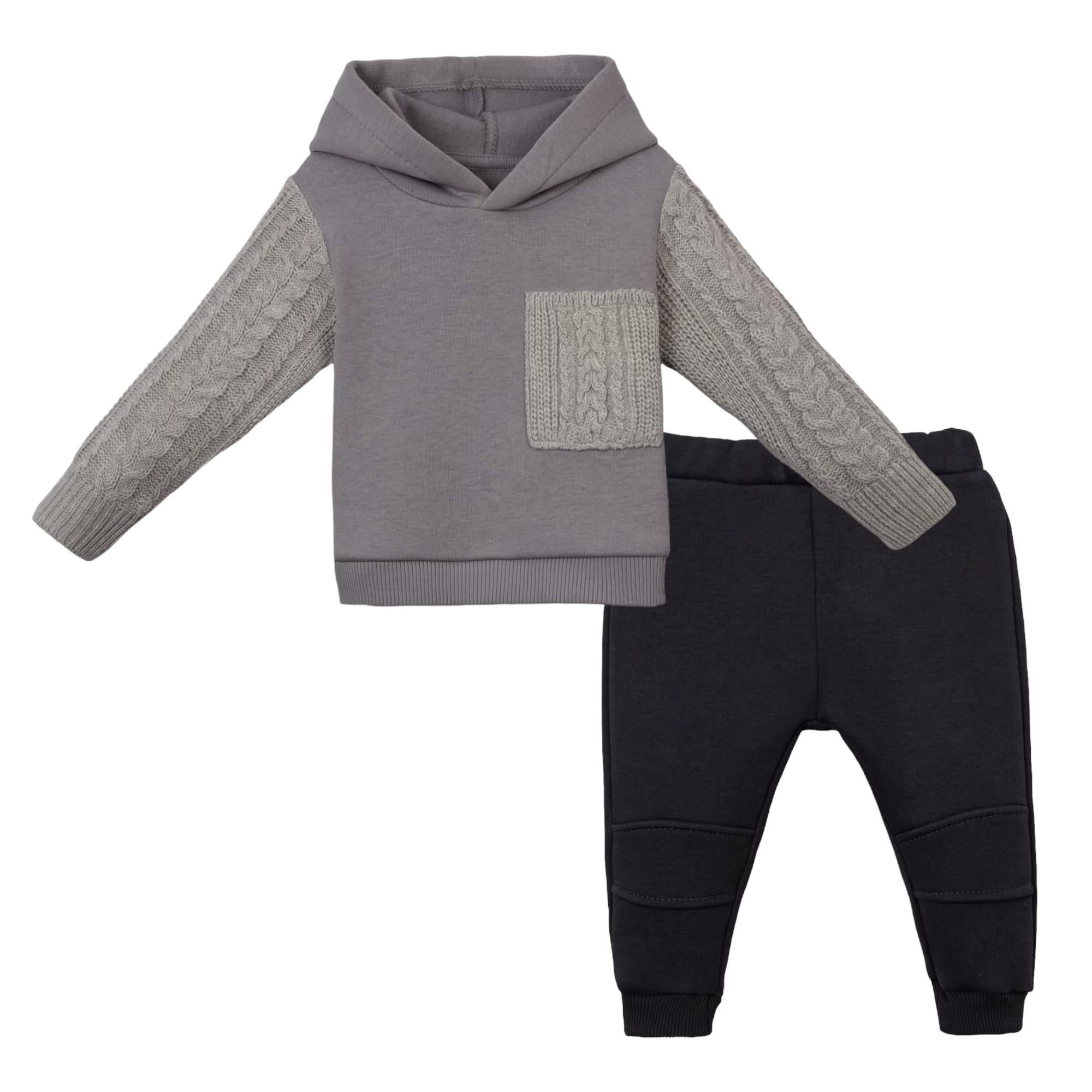 Dut Kapüşonlu Erkek Bebek İkili Takım